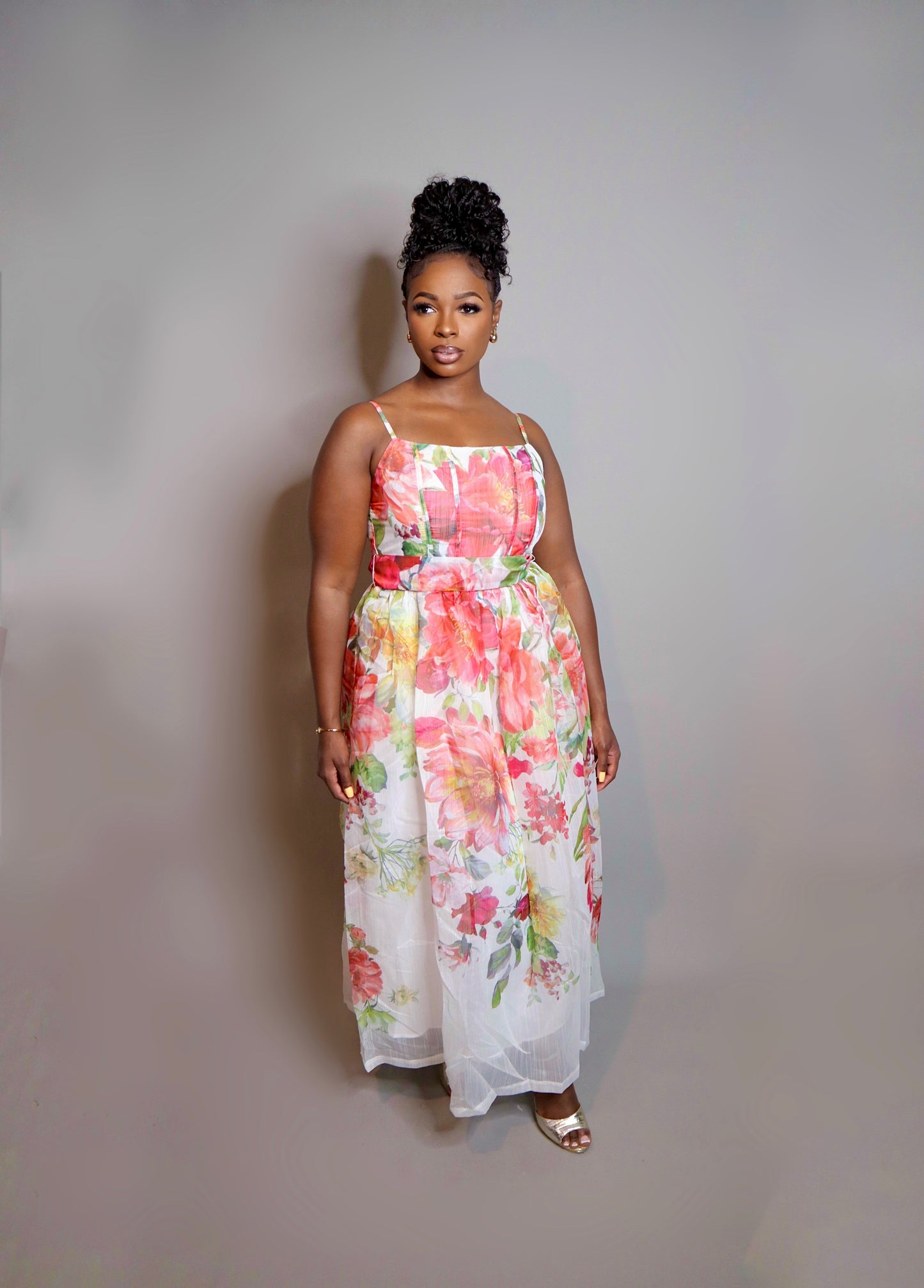 Floral Garden Midi Dress