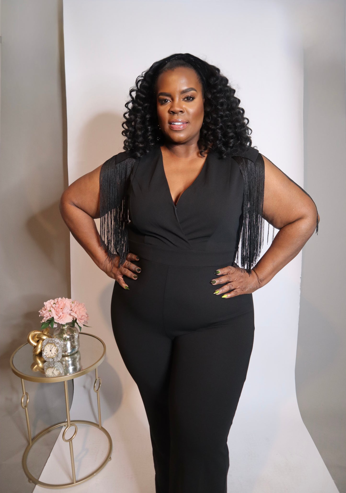 Black Widow Fringe Jumpsuit