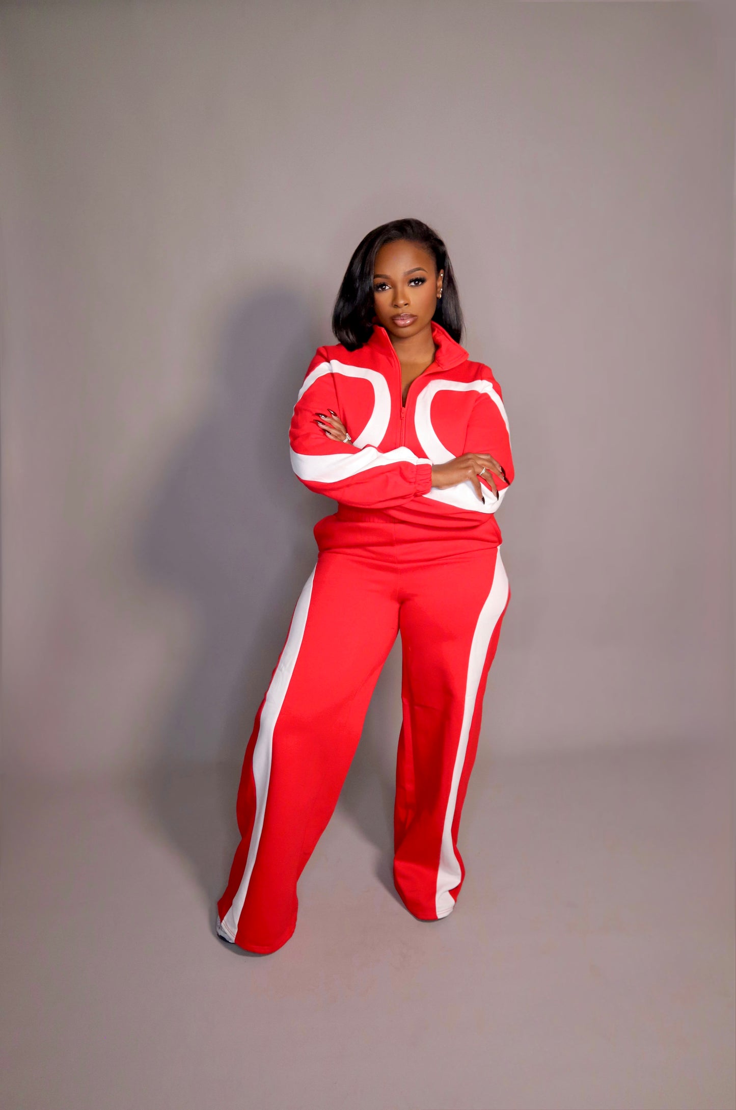 Red Swirl Fleece Jumpsuit