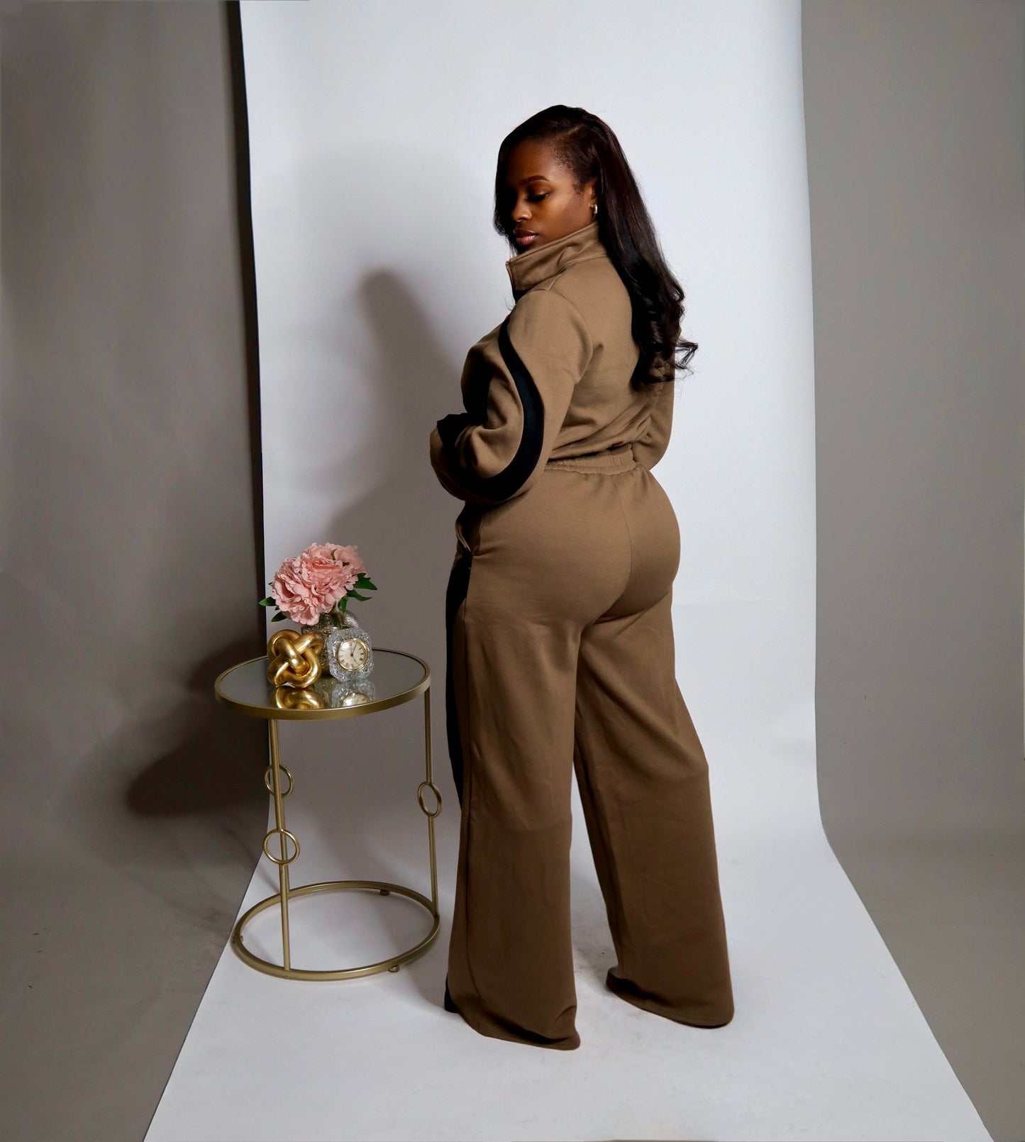 Mocha Swirl Fleece Jumpsuit