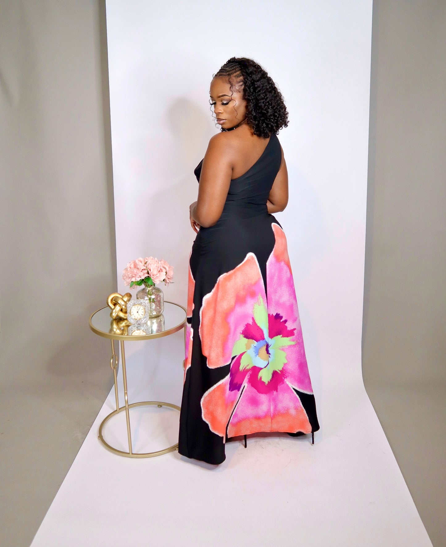 Charcoal Blossom Dress