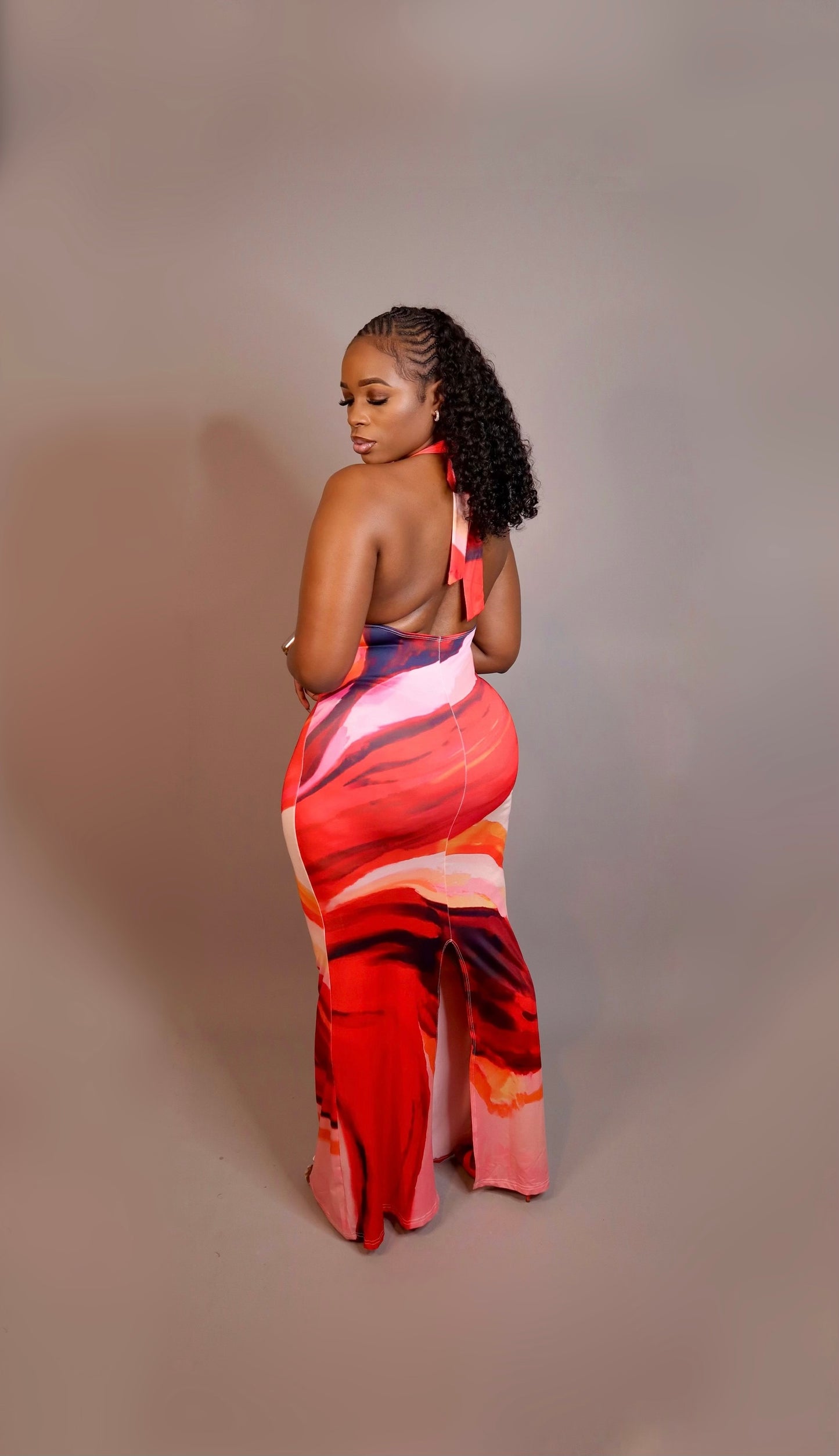 Fiery Floral Sundress
