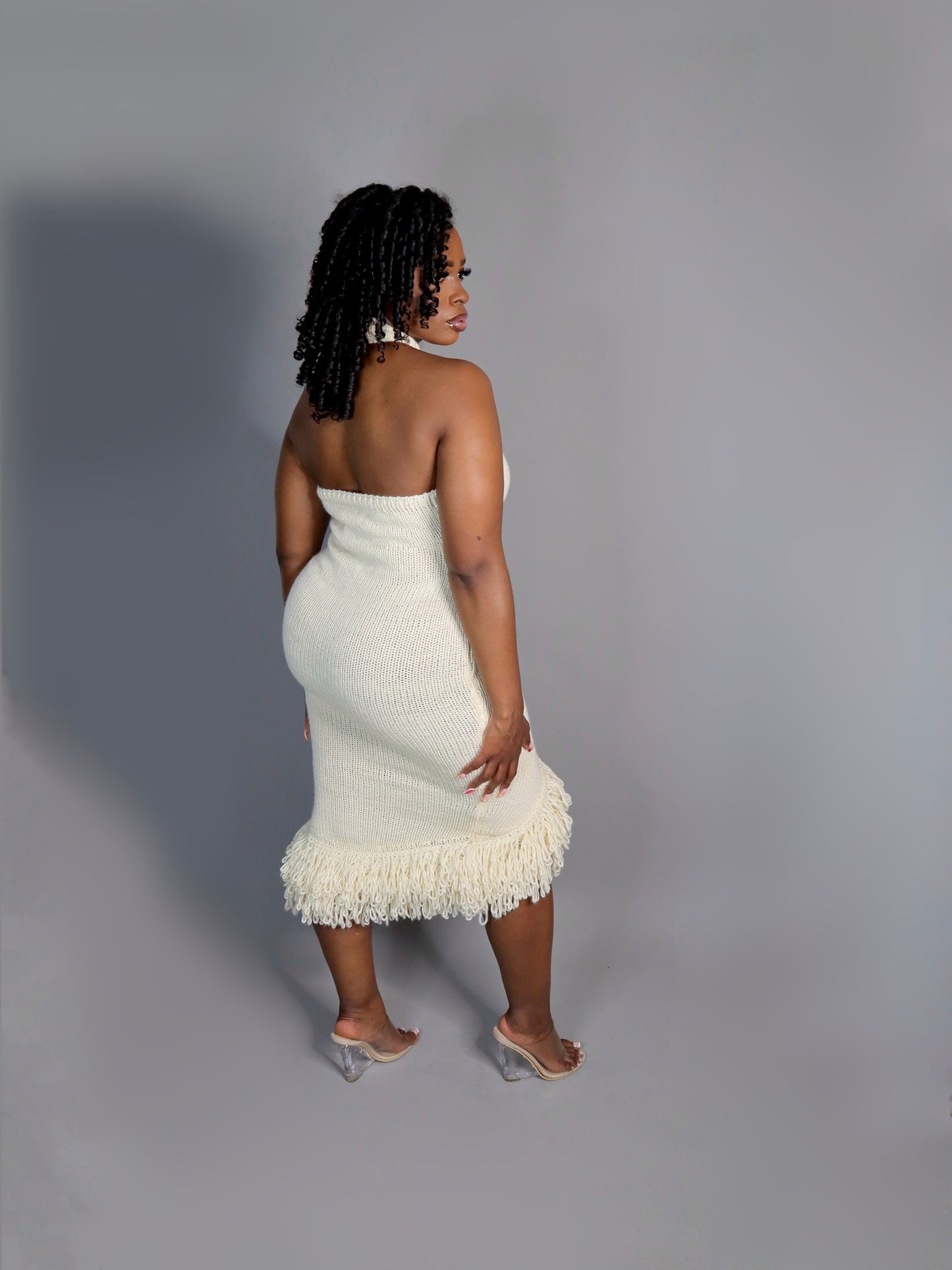 Oatmeal Fringe Dress