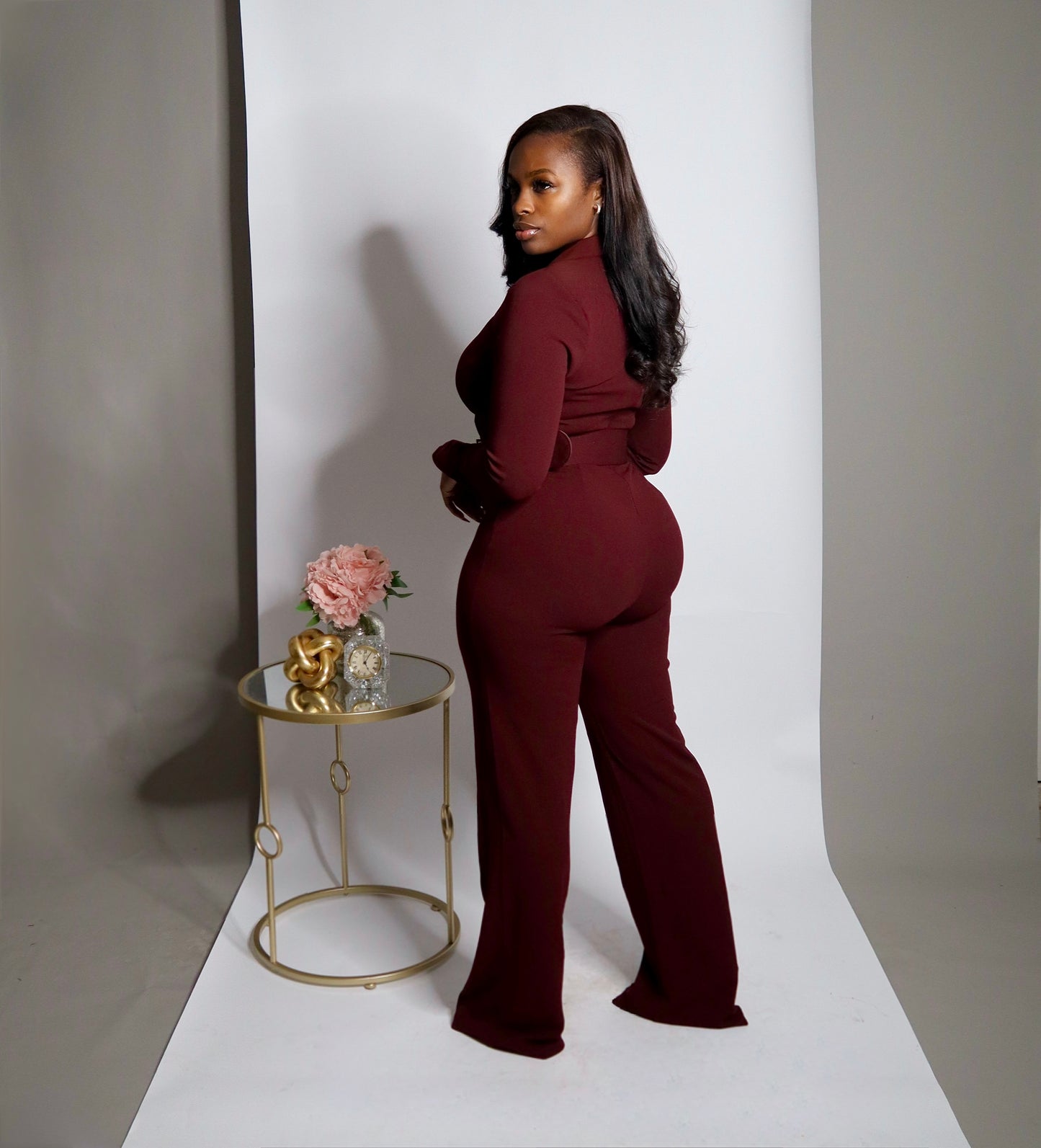 After Hours Wine Jumpsuit