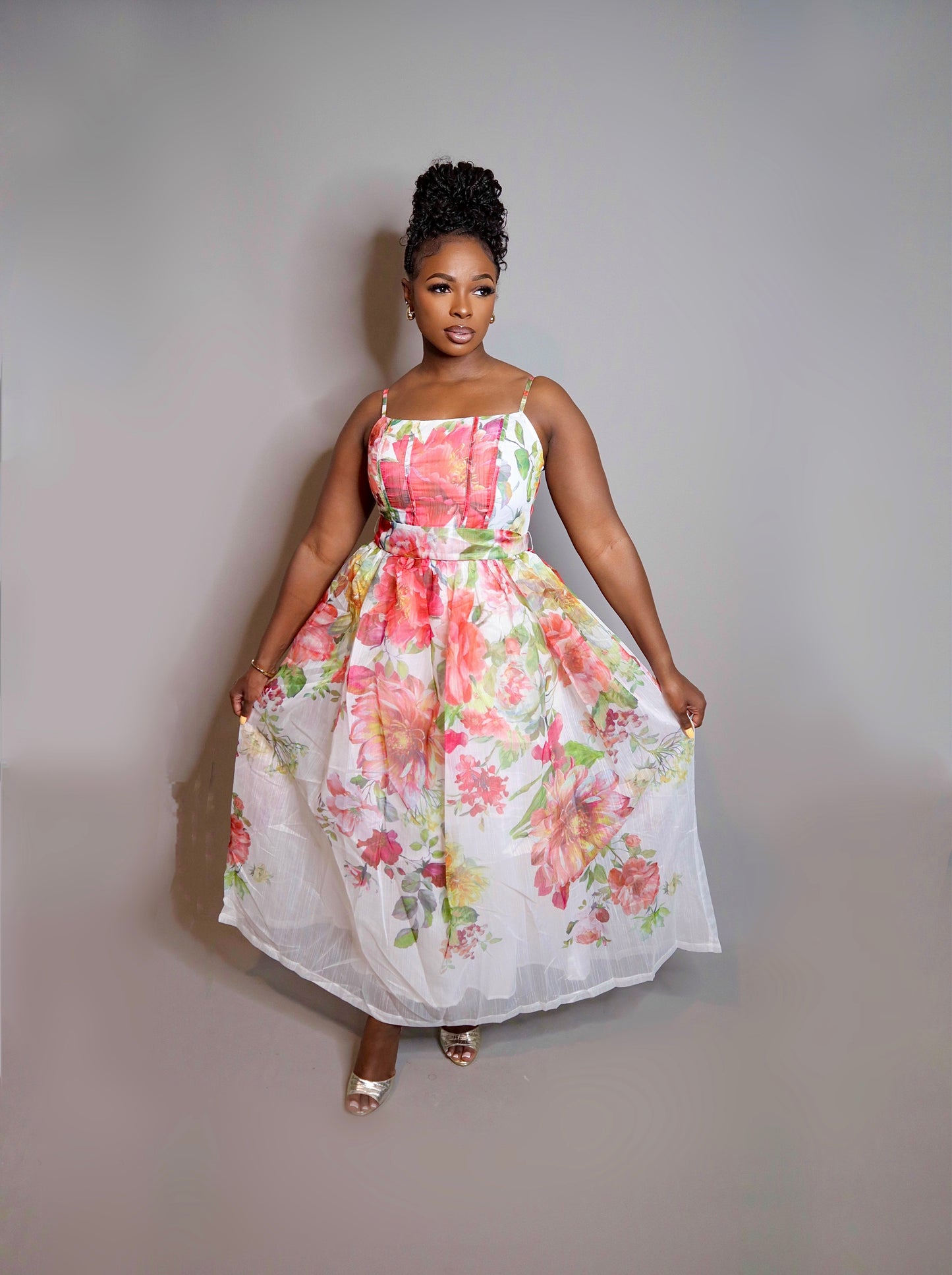 Floral Garden Midi Dress