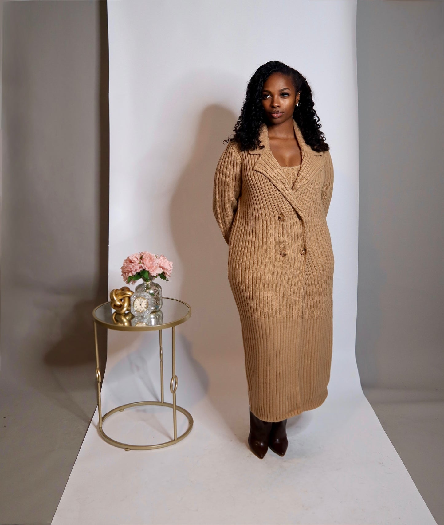 Graham Cracker Sweater Dress Set