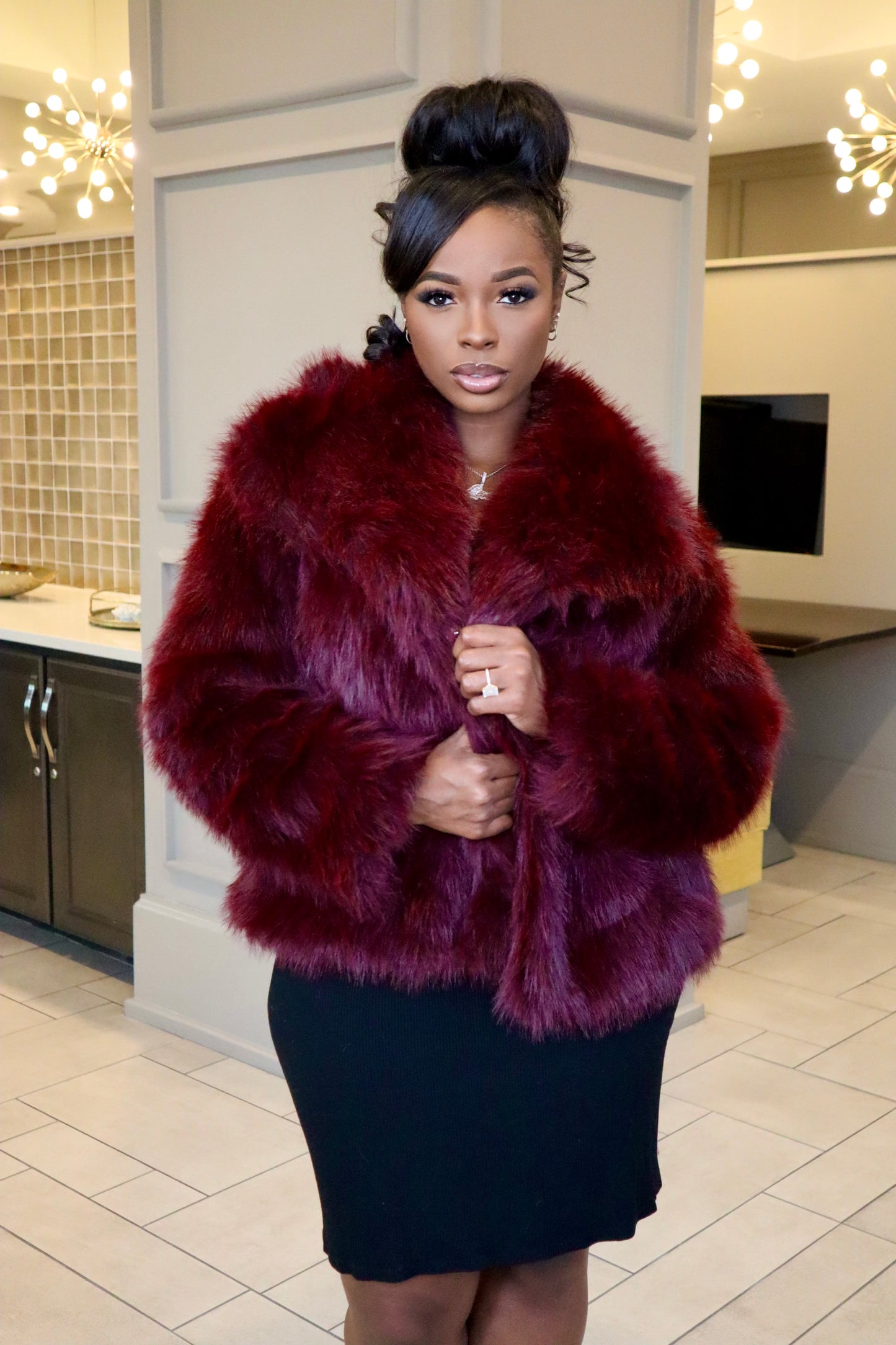 Merlot Faux Fur