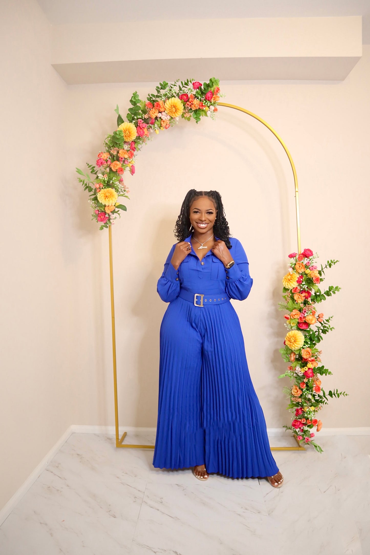 Boss Babe Pleated Jumpsuit