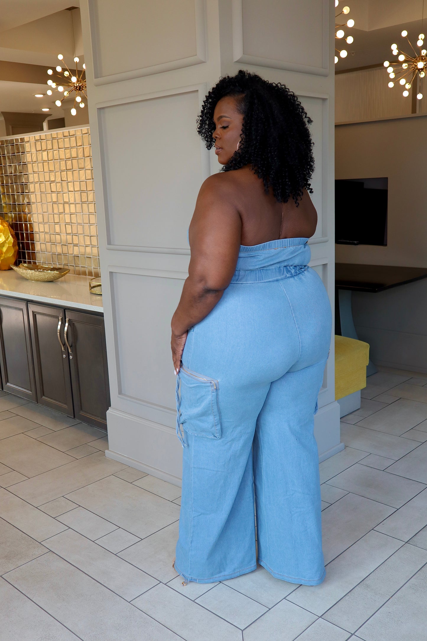 Denim Diva Cargo Jumpsuit