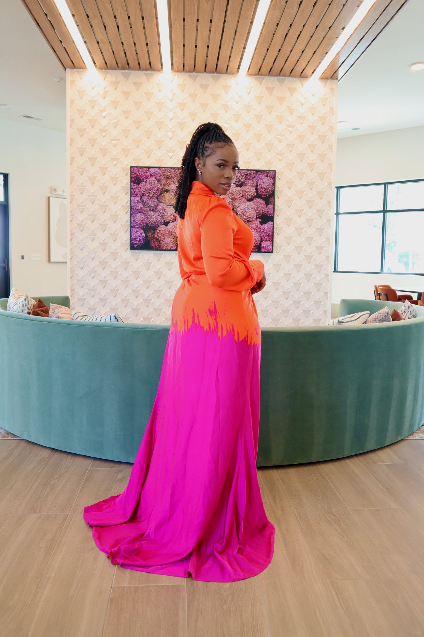 Marissa Paintbrush Maxi - Orange