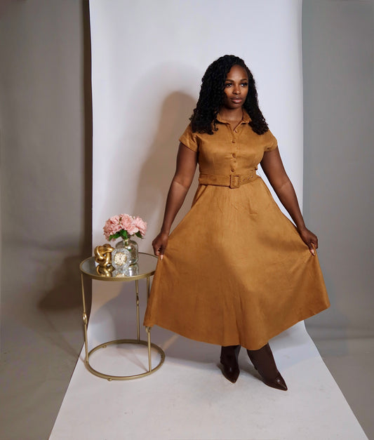 Suede Mocha Dress