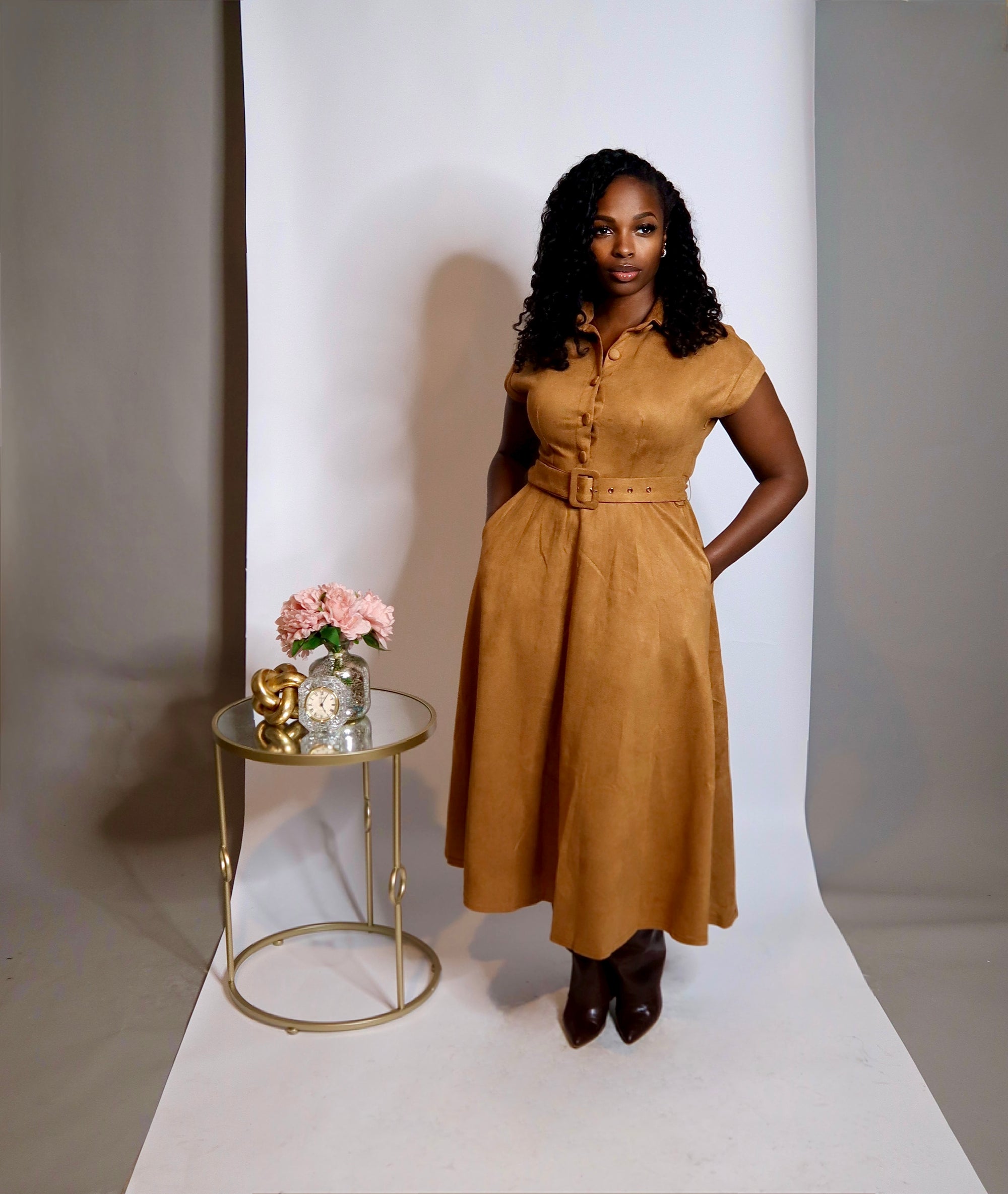 Suede Mocha Dress