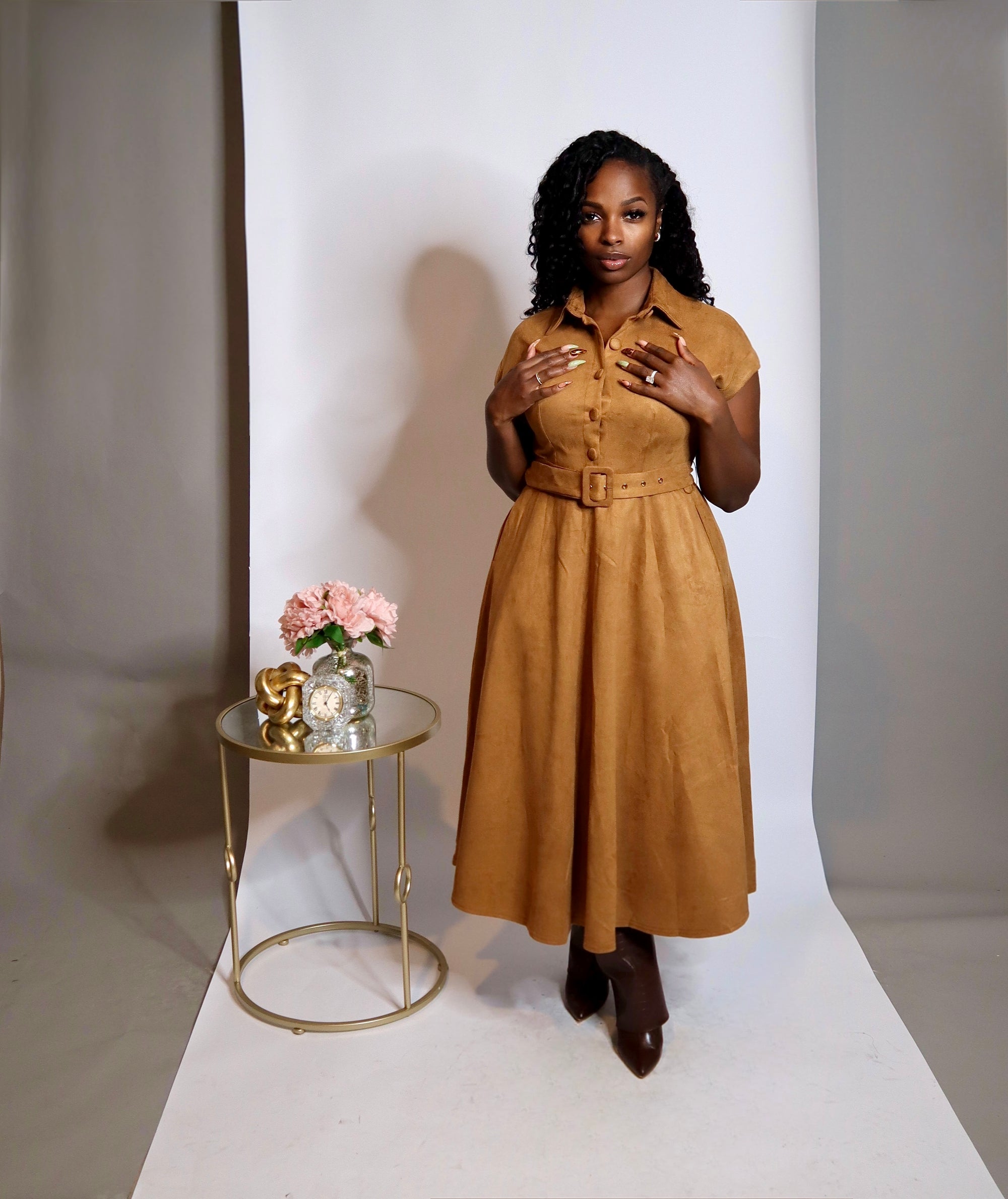 Suede Mocha Dress