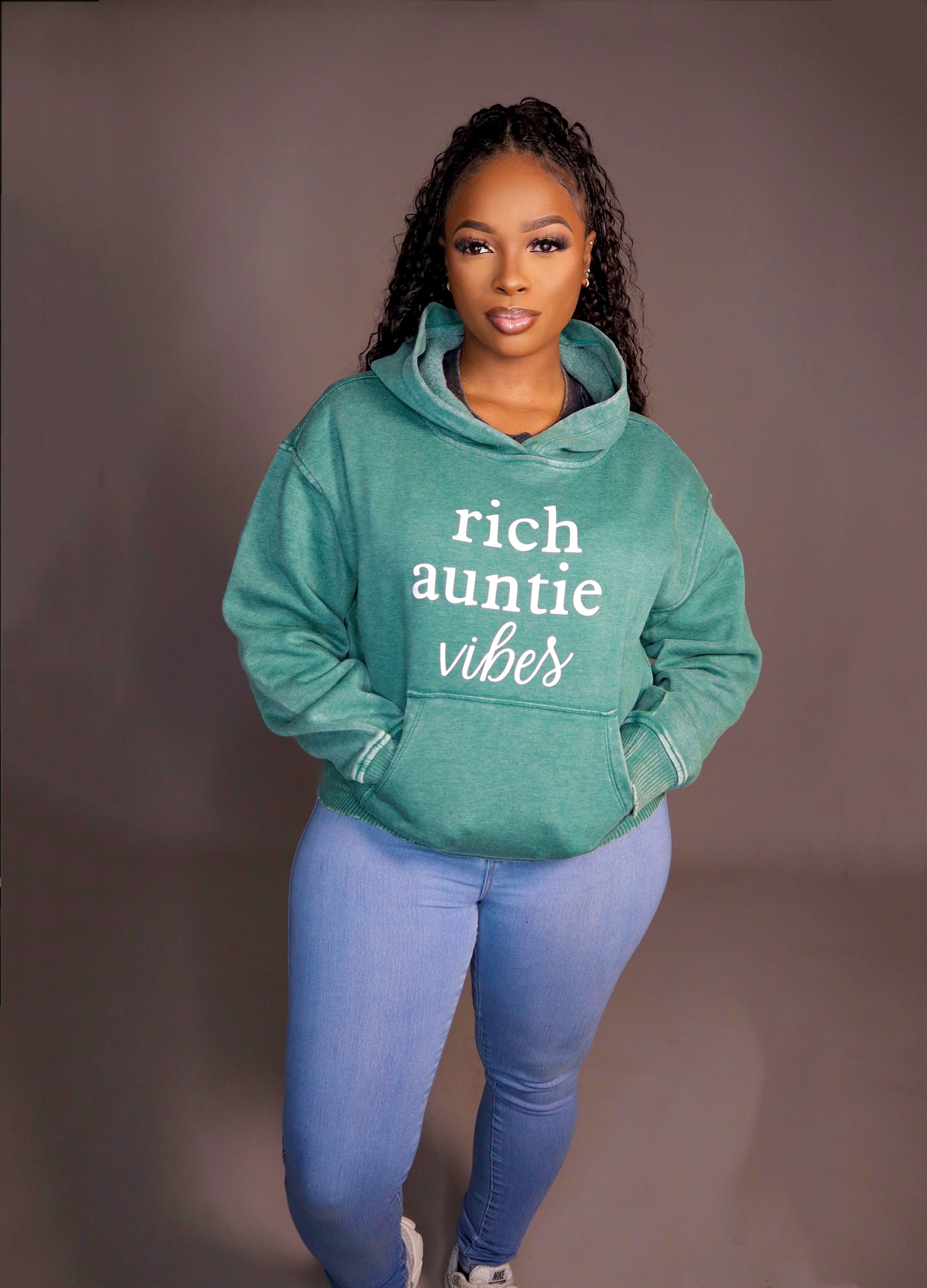 Rich Auntie Hoodie- Green