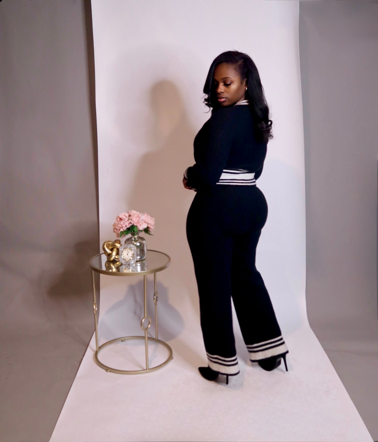 Karlie Knit Pants Set - Black