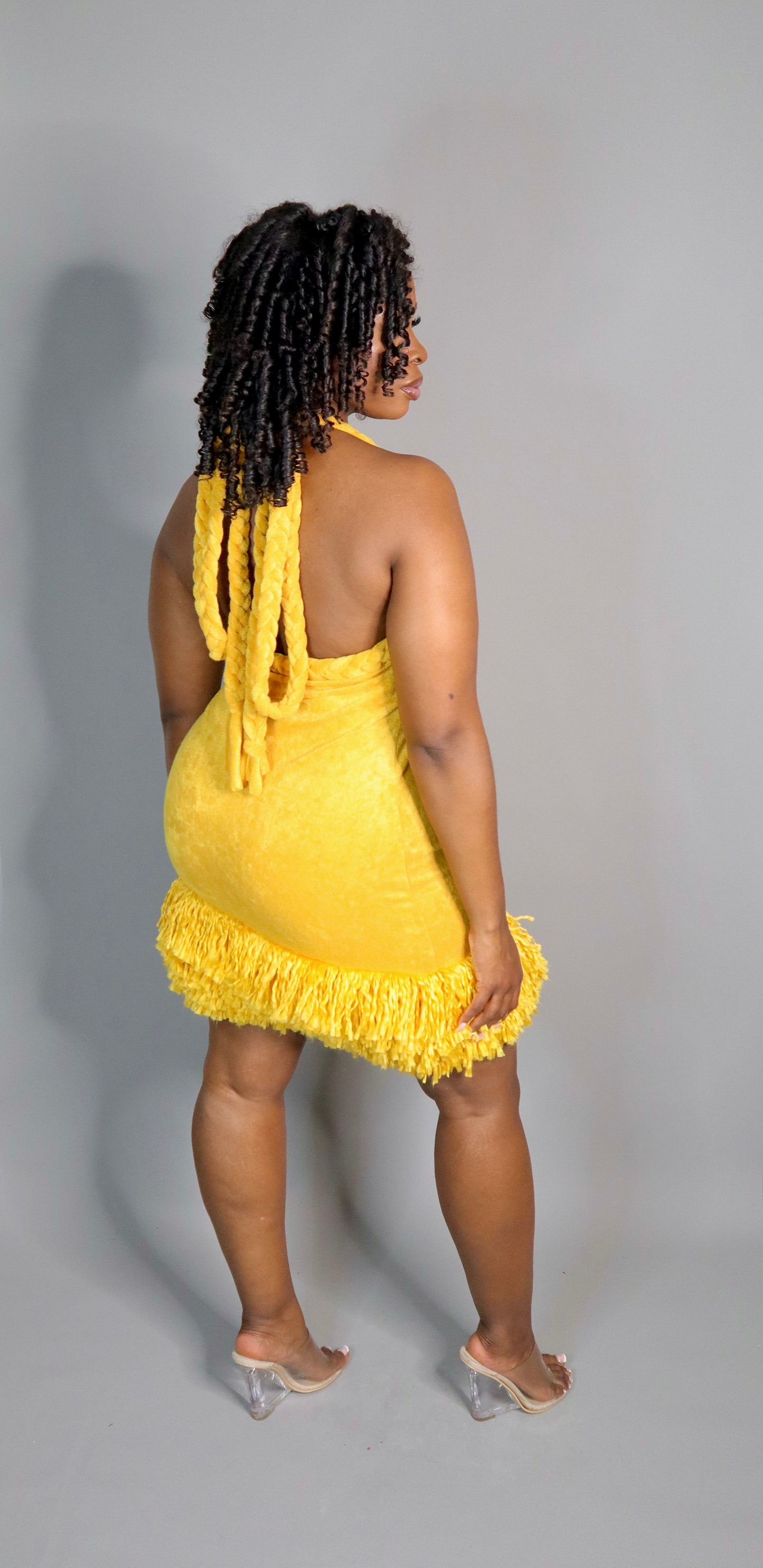 Sunflower Midi Fringe Dress
