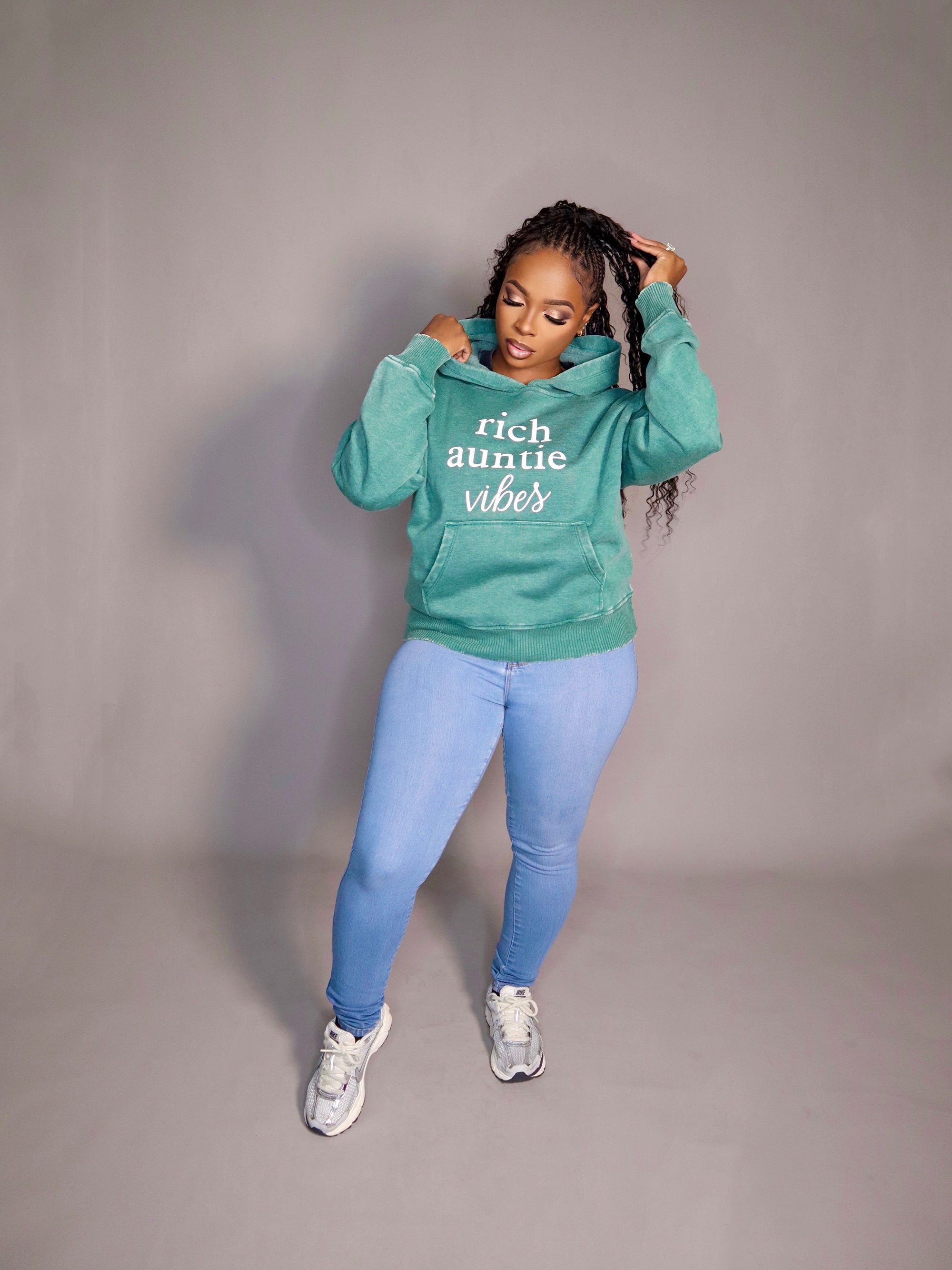 Rich Auntie Hoodie- Green