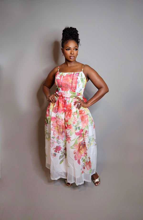 Floral Garden Midi Dress