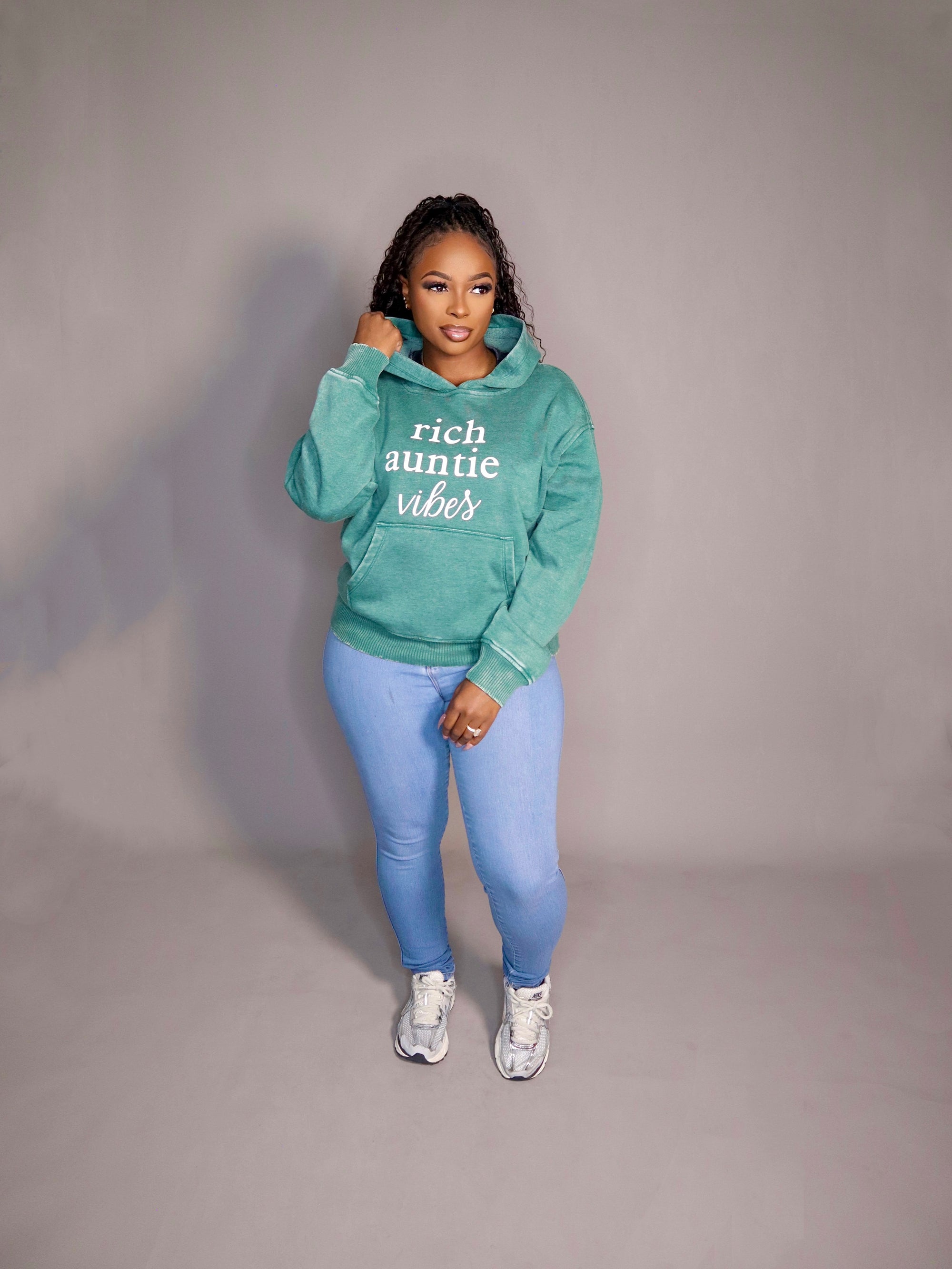 Rich Auntie Hoodie- Green