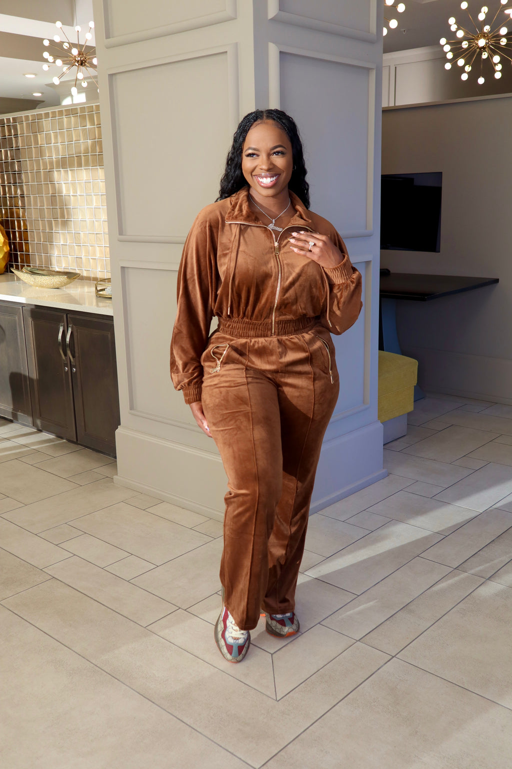 Gingerbread Velour Set