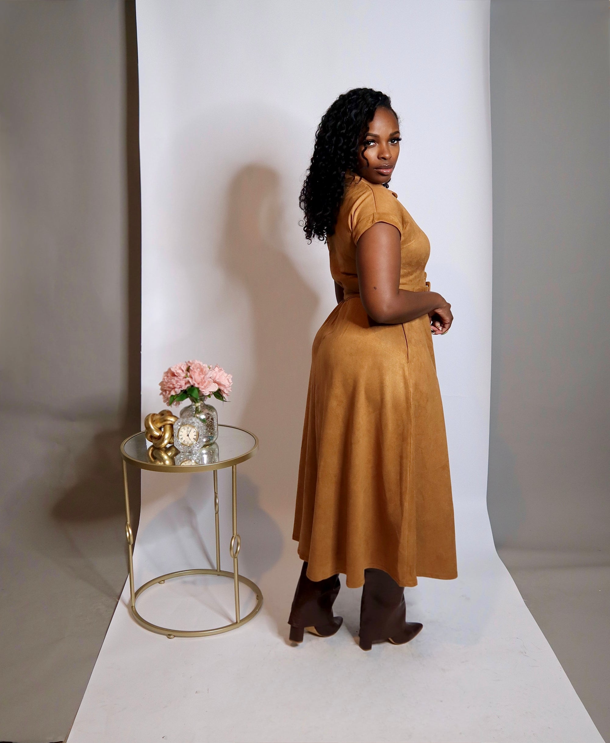 Suede Mocha Dress