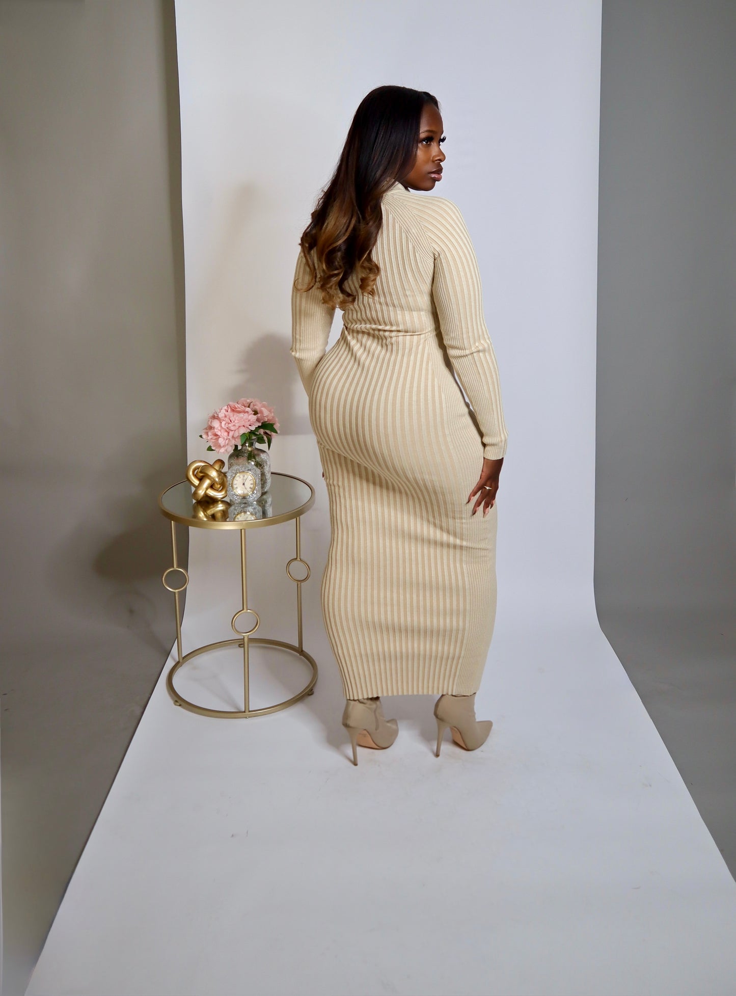 Cream Knit Dress