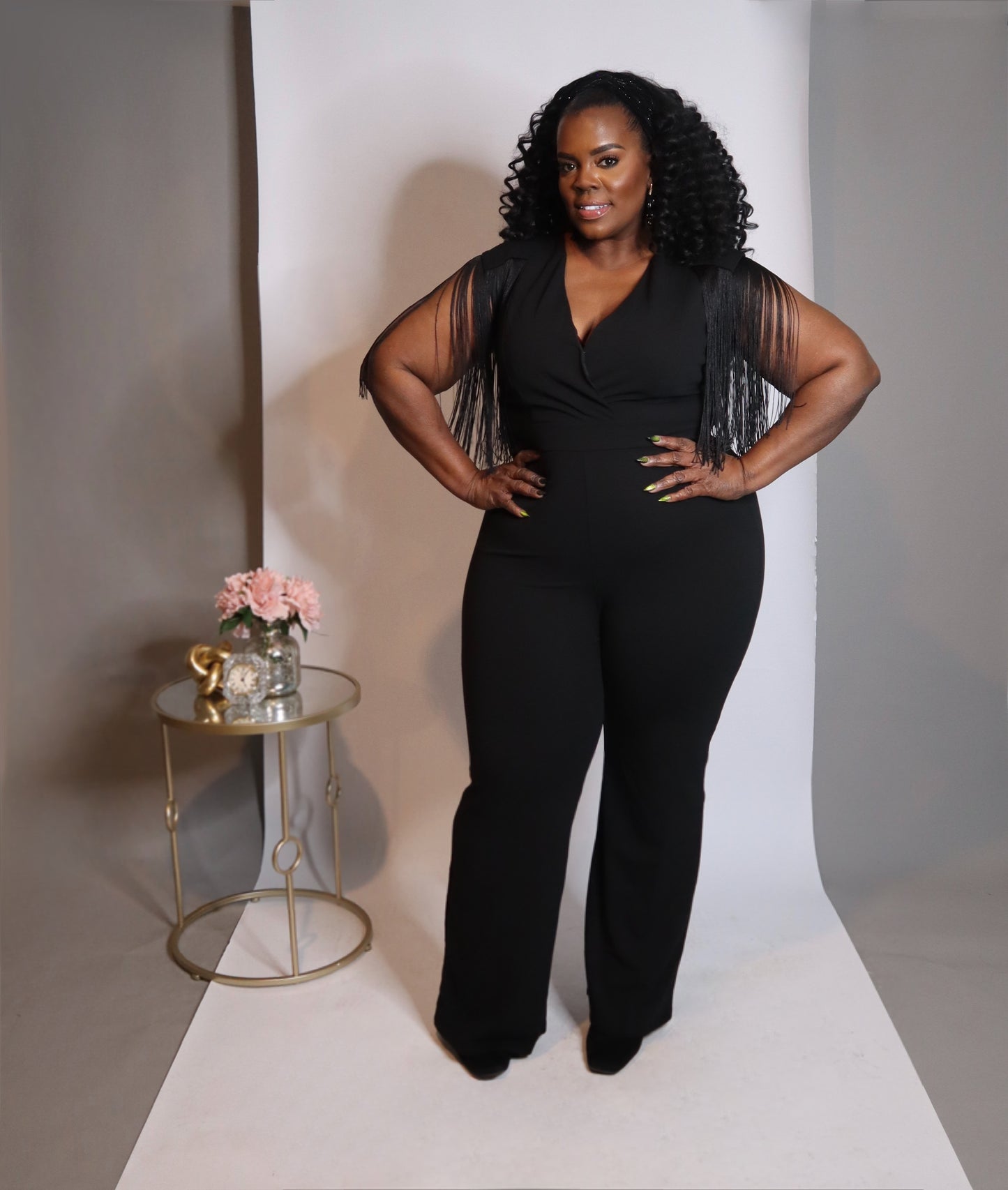 Black Widow Fringe Jumpsuit