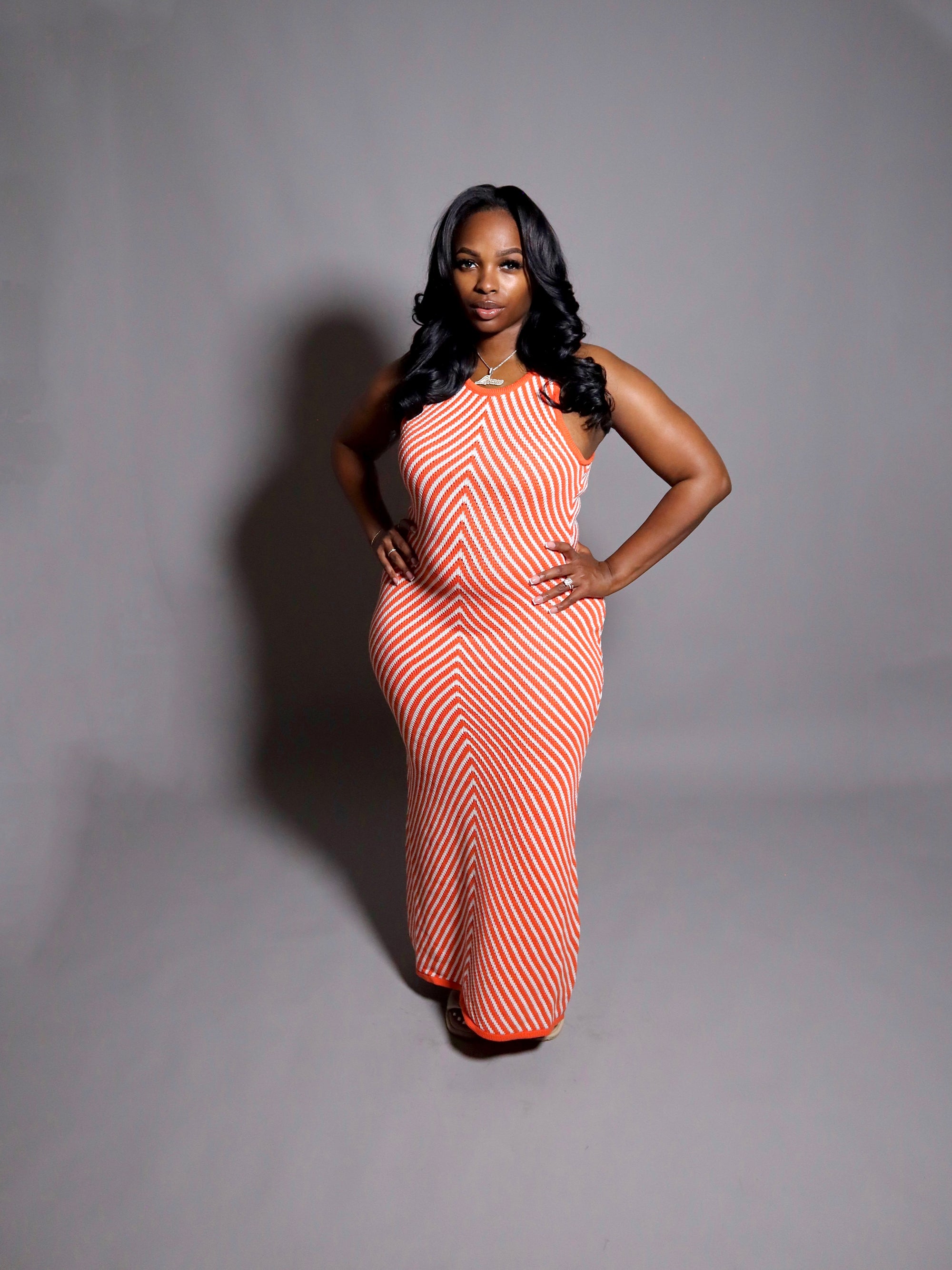 Skylar Sherbet Knit Maxi Dress