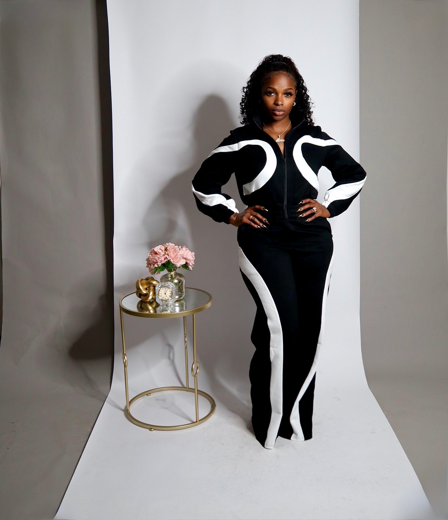 Oreo Swirl Fleece Jumpsuit