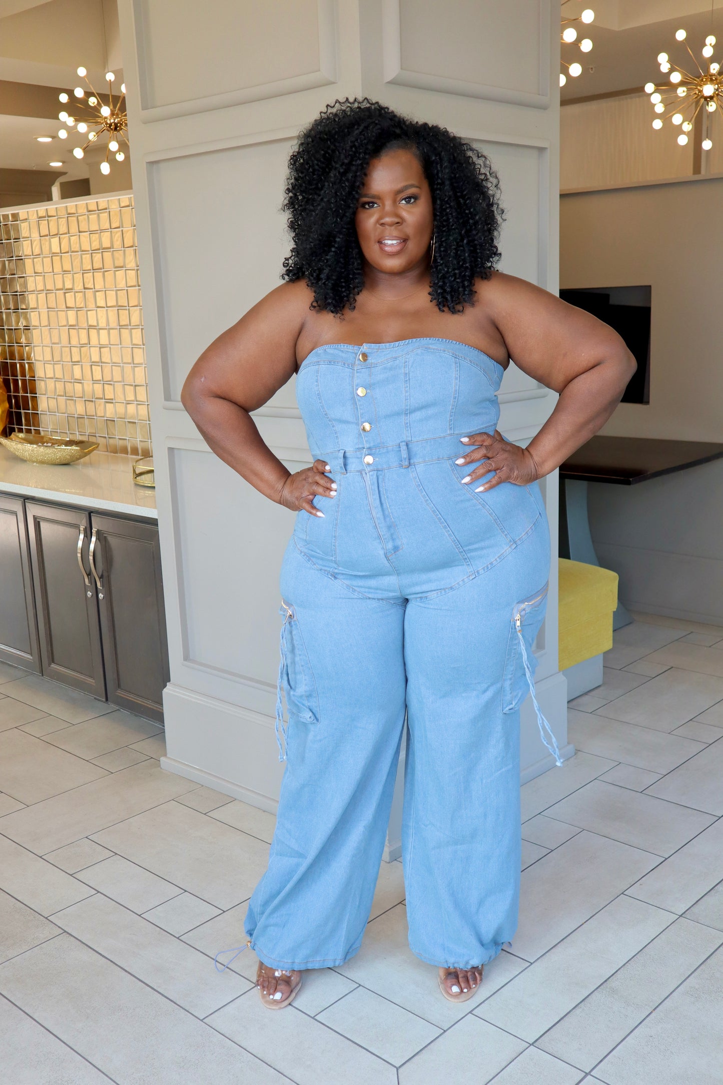 Denim Diva Cargo Jumpsuit