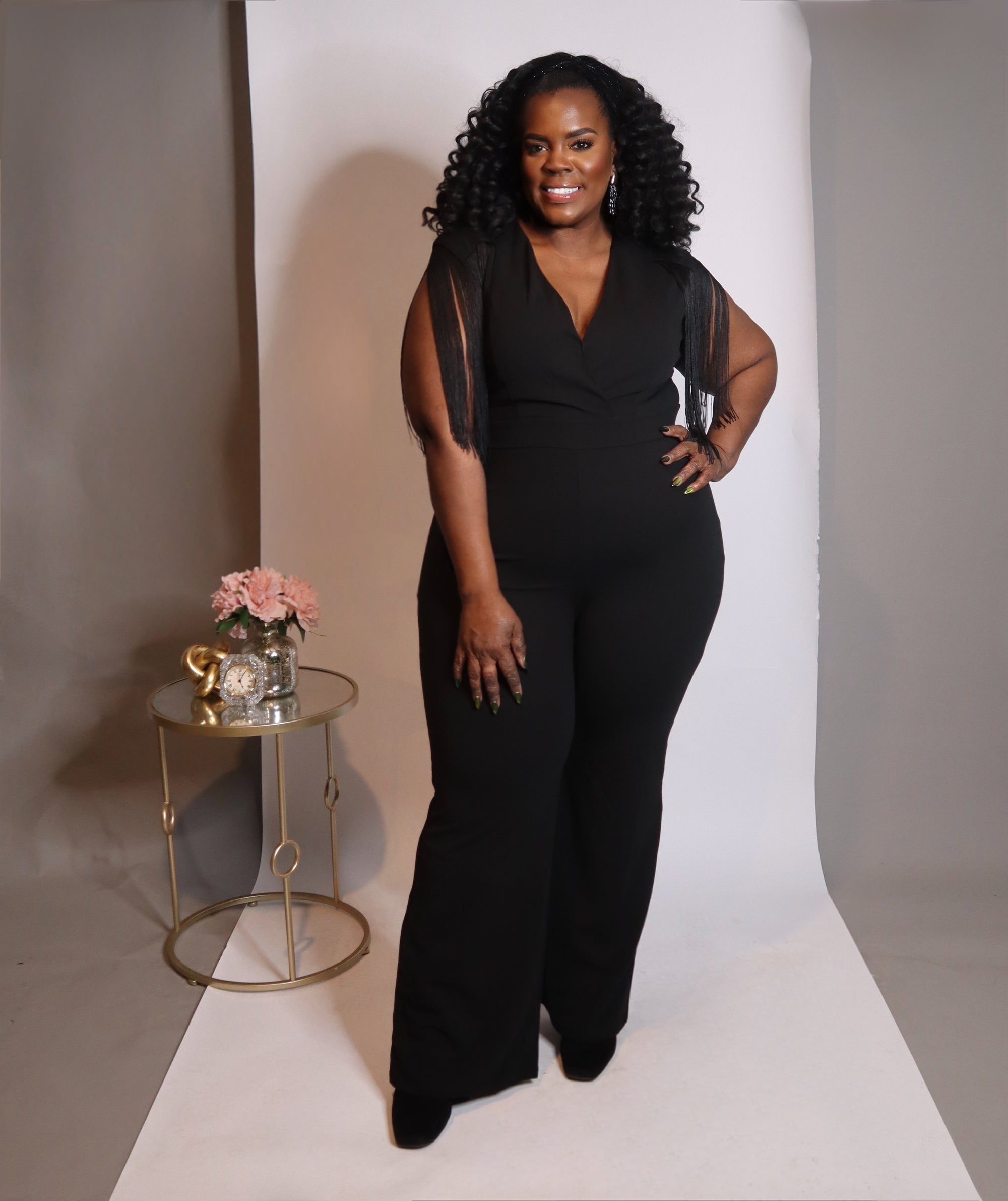 Black Widow Fringe Jumpsuit