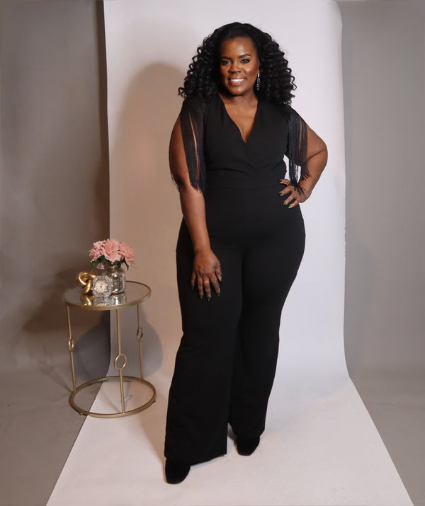 Black Widow Fringe Jumpsuit