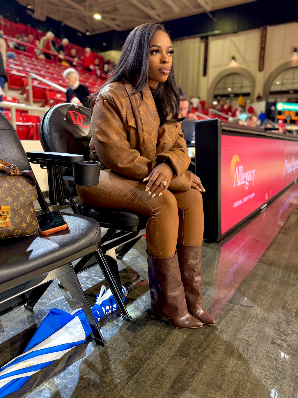 Reese’s Denim Leather Puffer