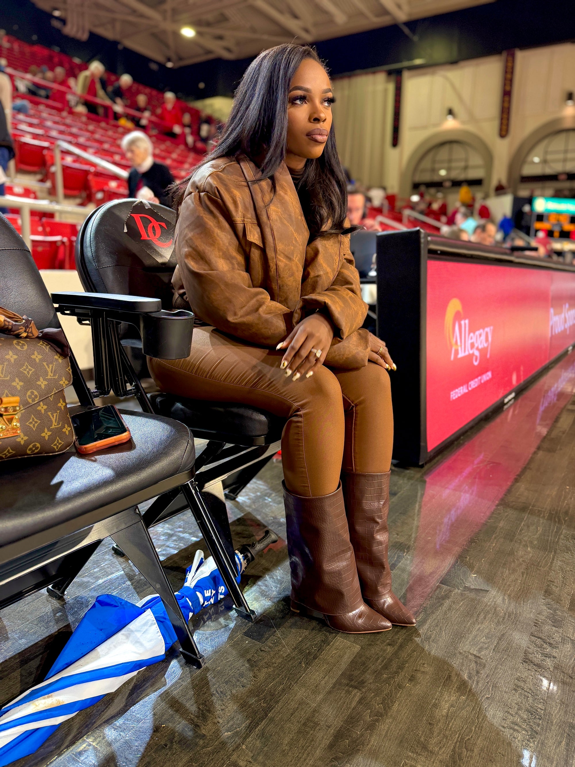 Reese’s Denim Leather Puffer