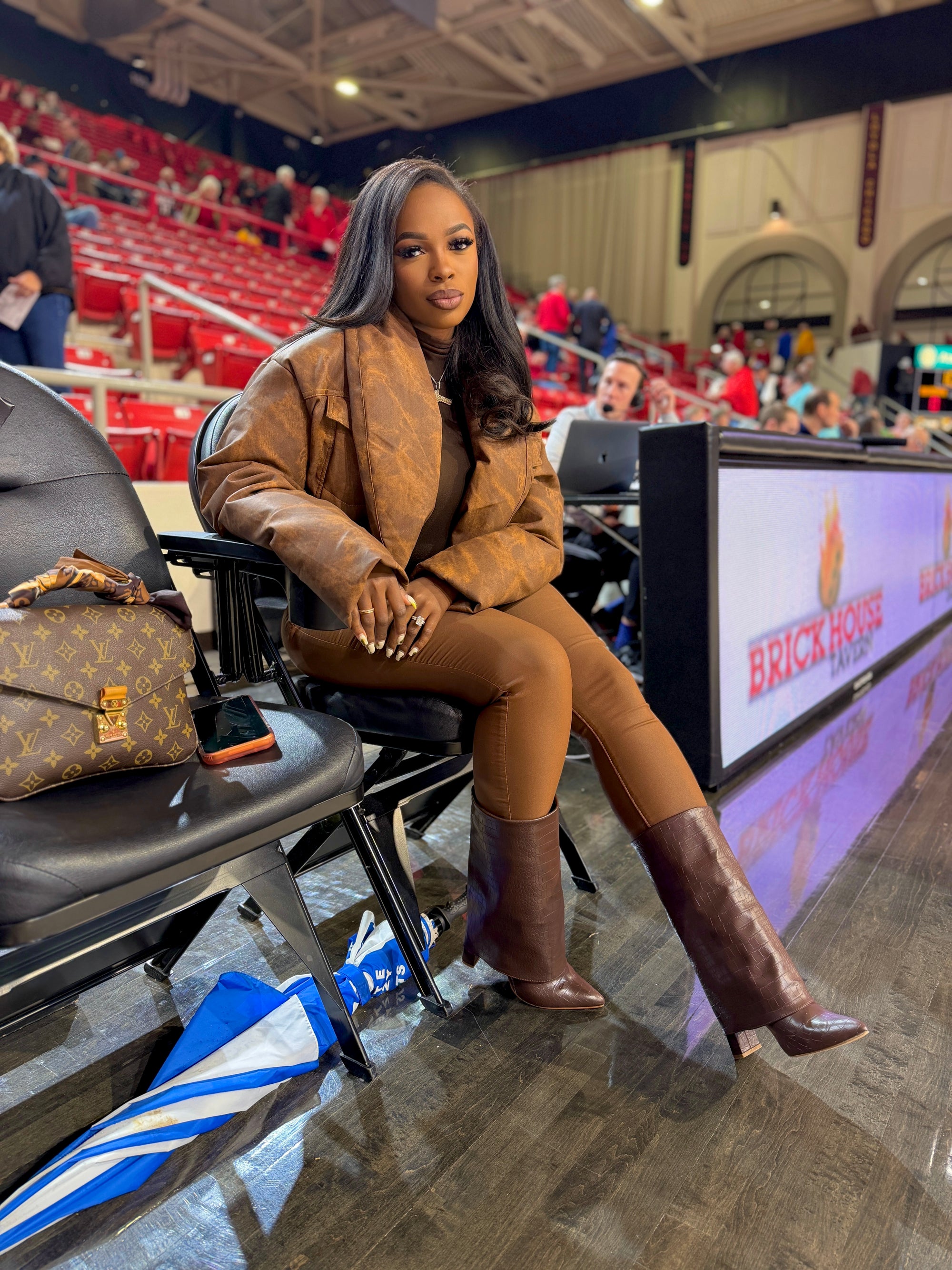 Reese’s Denim Leather Puffer