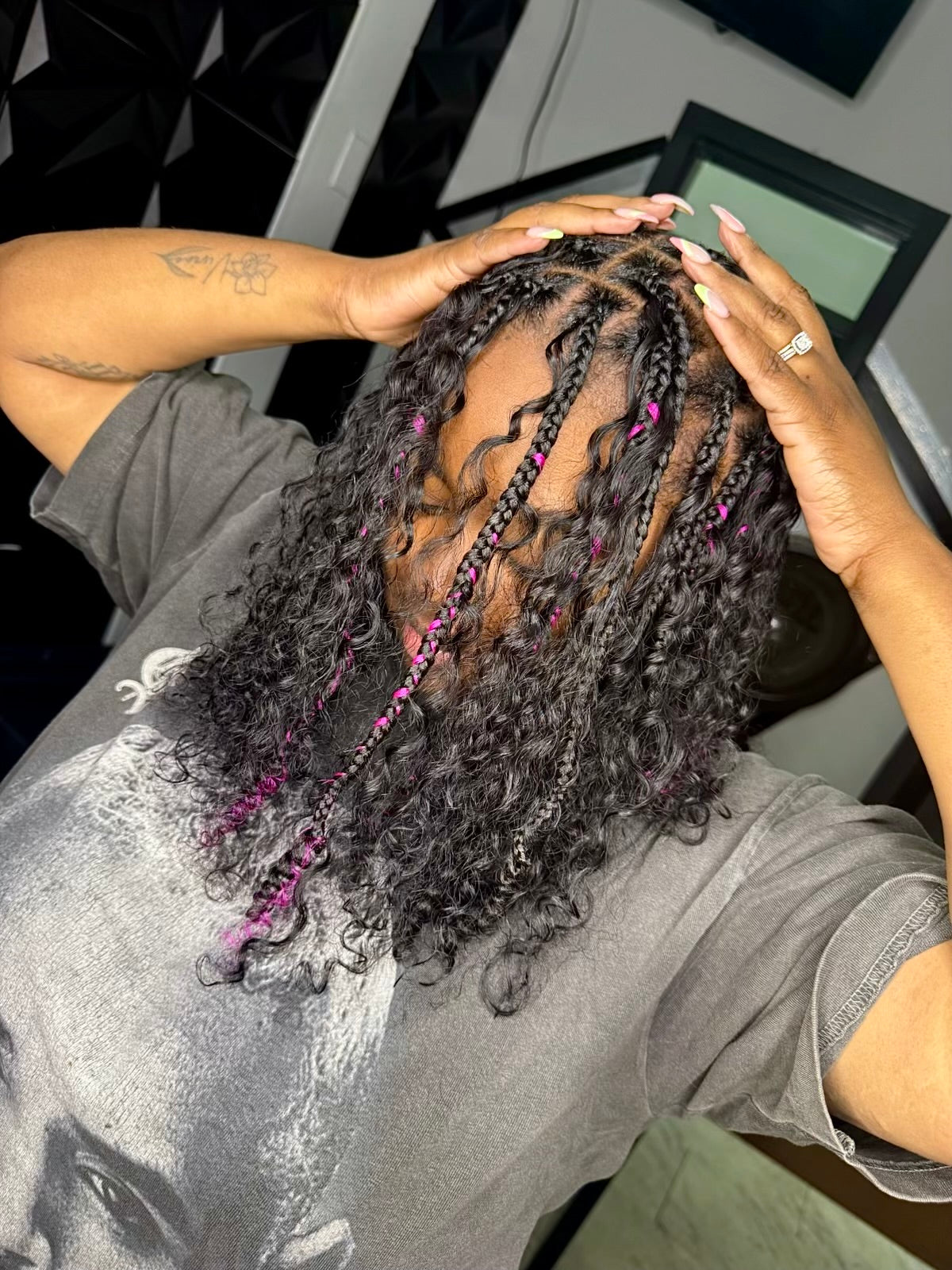 Human Bulk Burmese Curly Braiding Hair