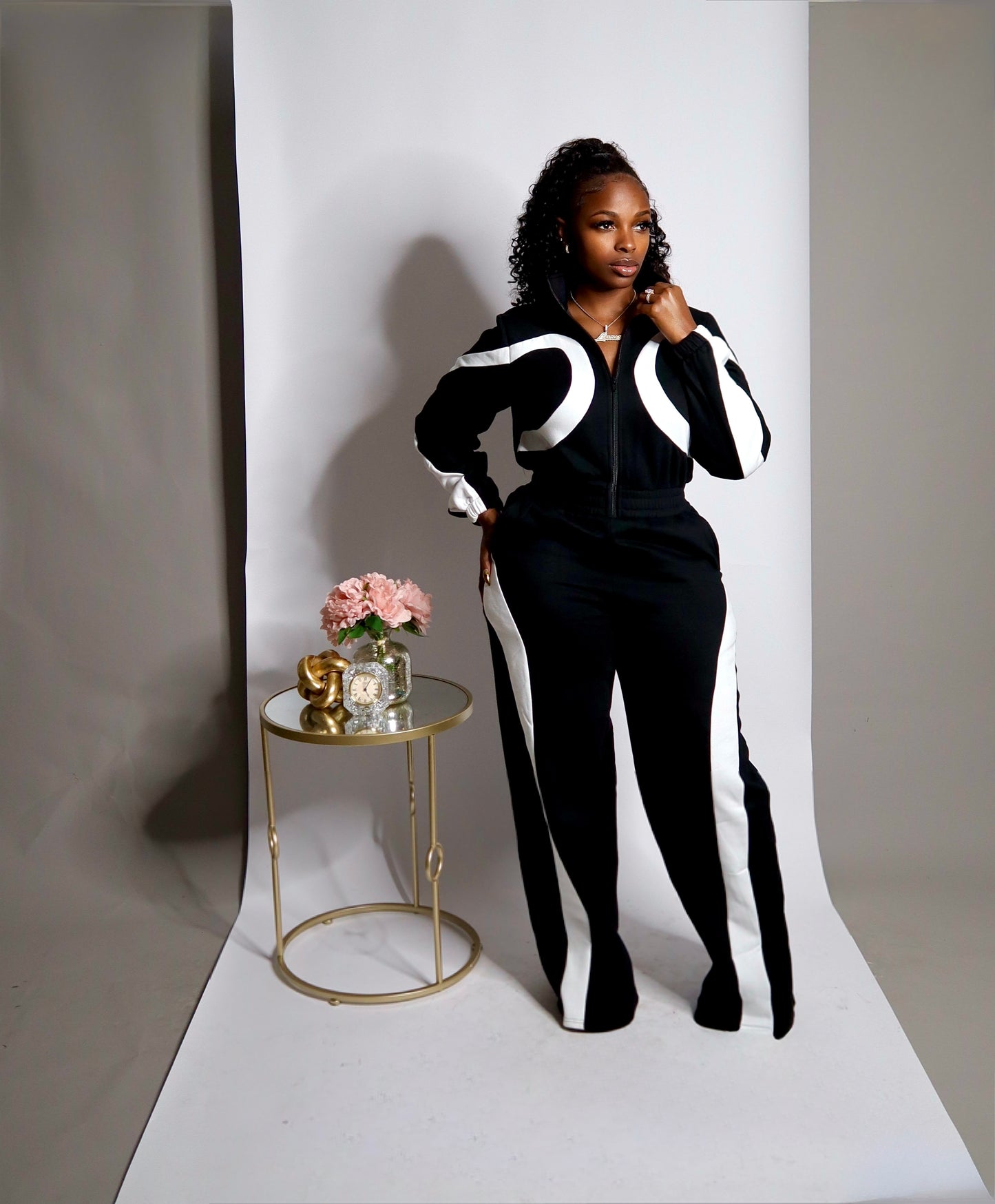 Oreo Swirl Fleece Jumpsuit