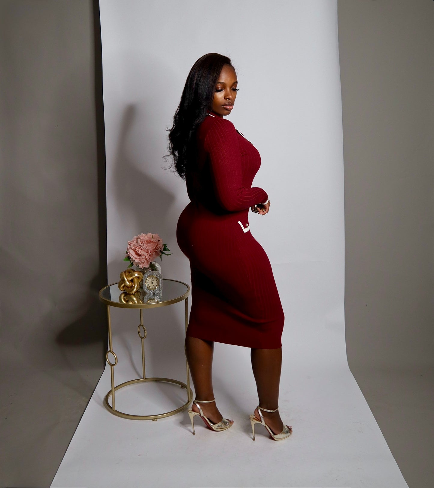 Wine Down Knit Dress