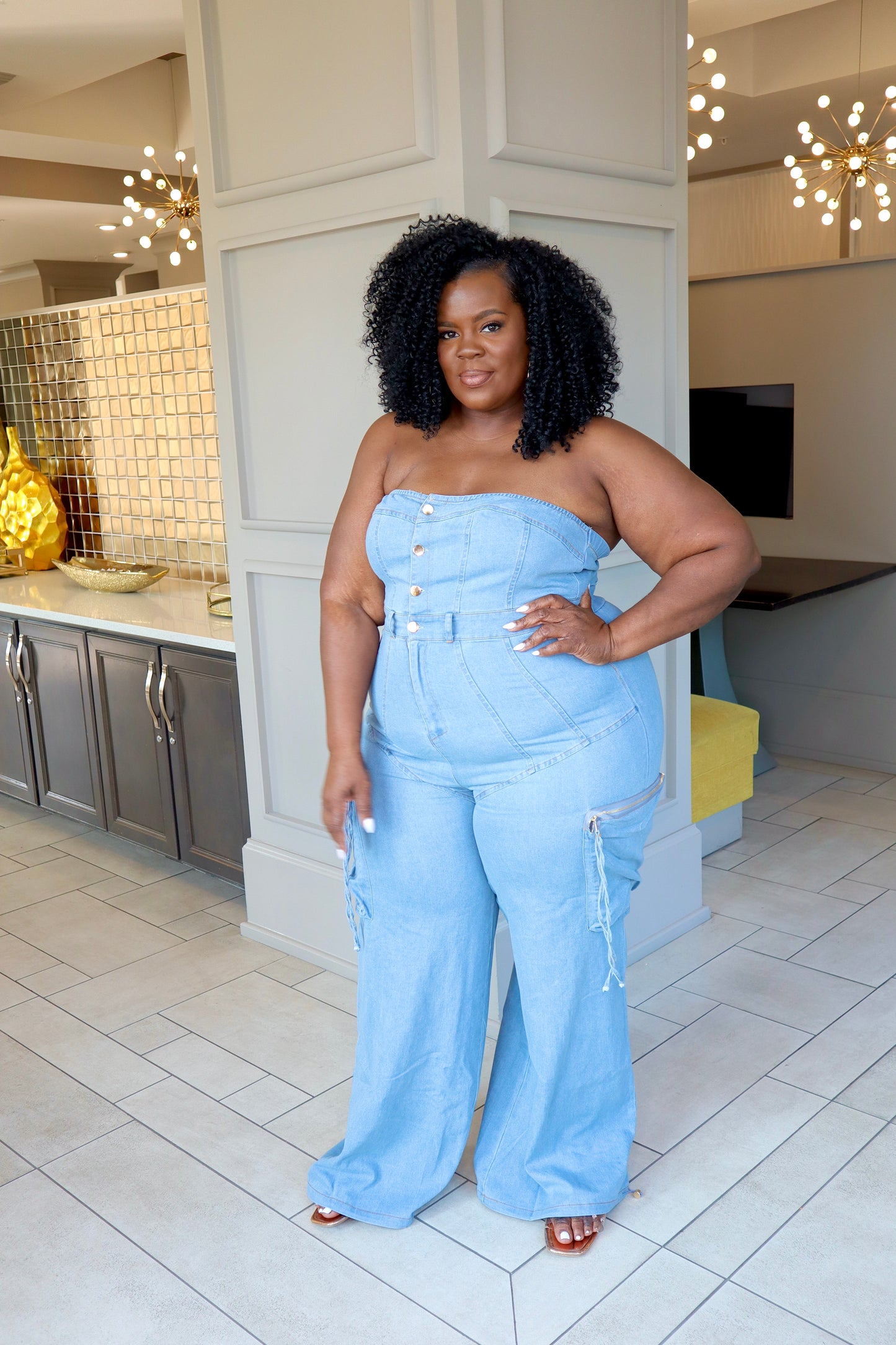 Denim Diva Cargo Jumpsuit