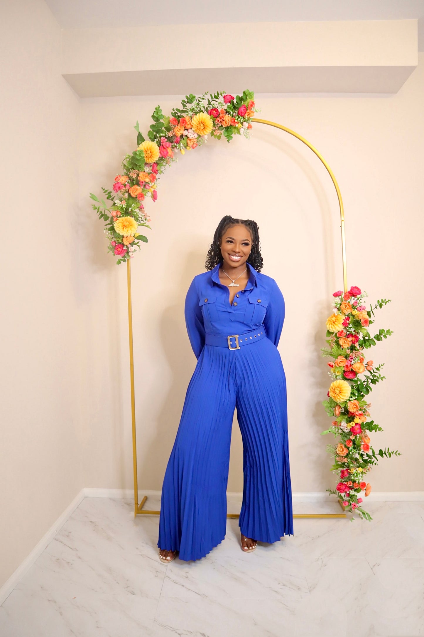 Boss Babe Pleated Jumpsuit