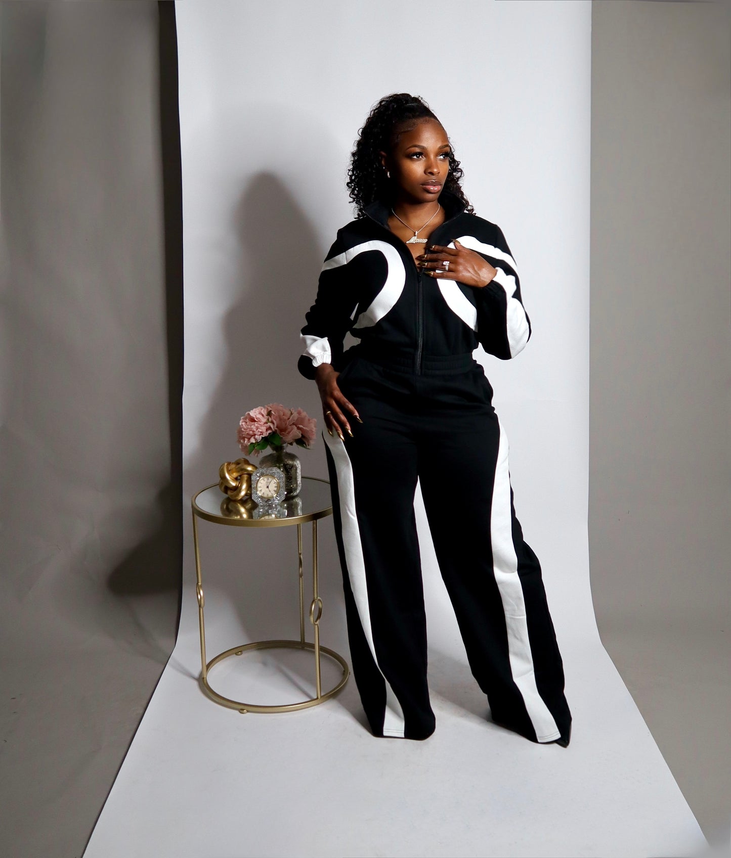 Oreo Swirl Fleece Jumpsuit