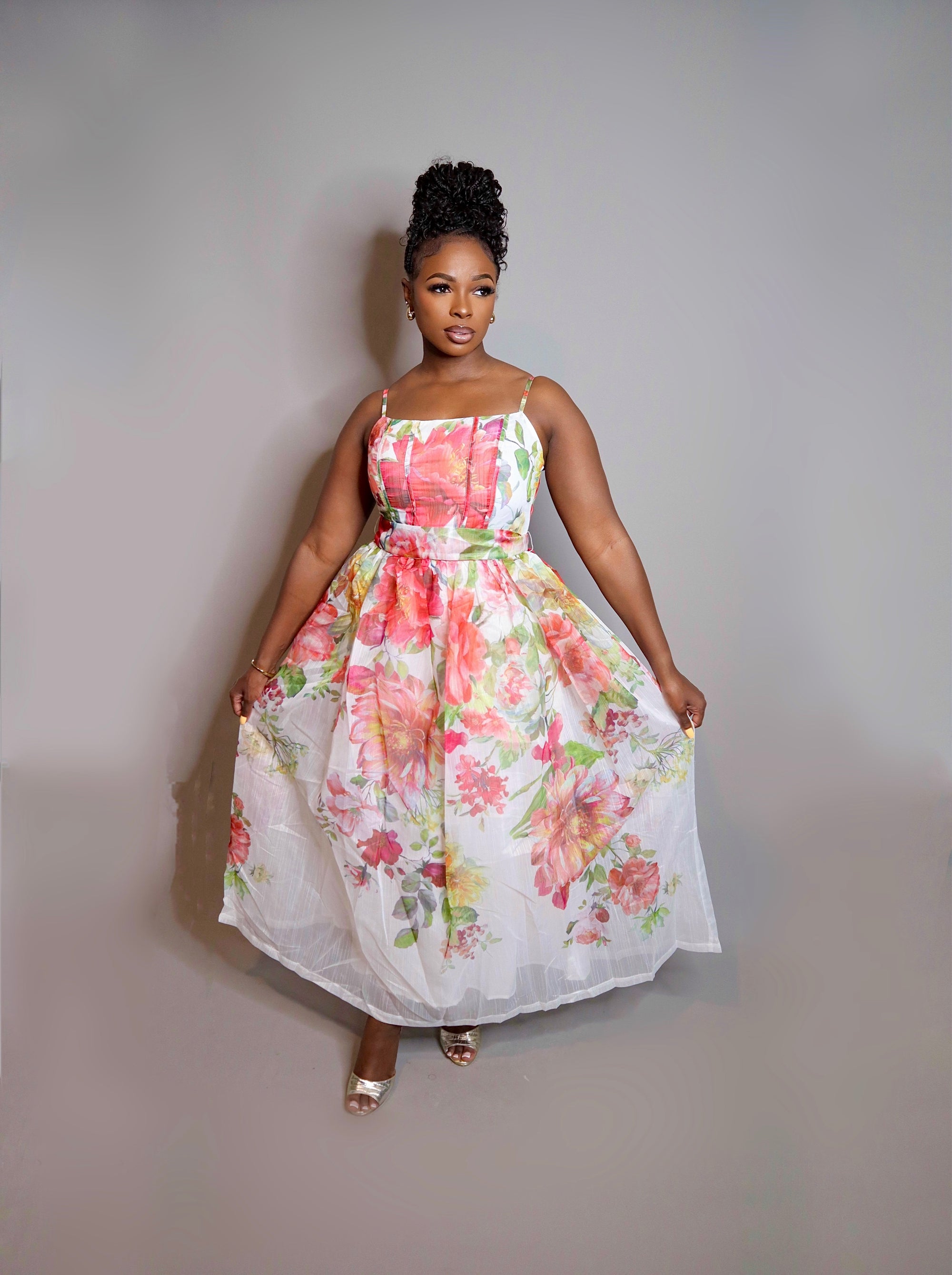 Floral Garden Midi Dress