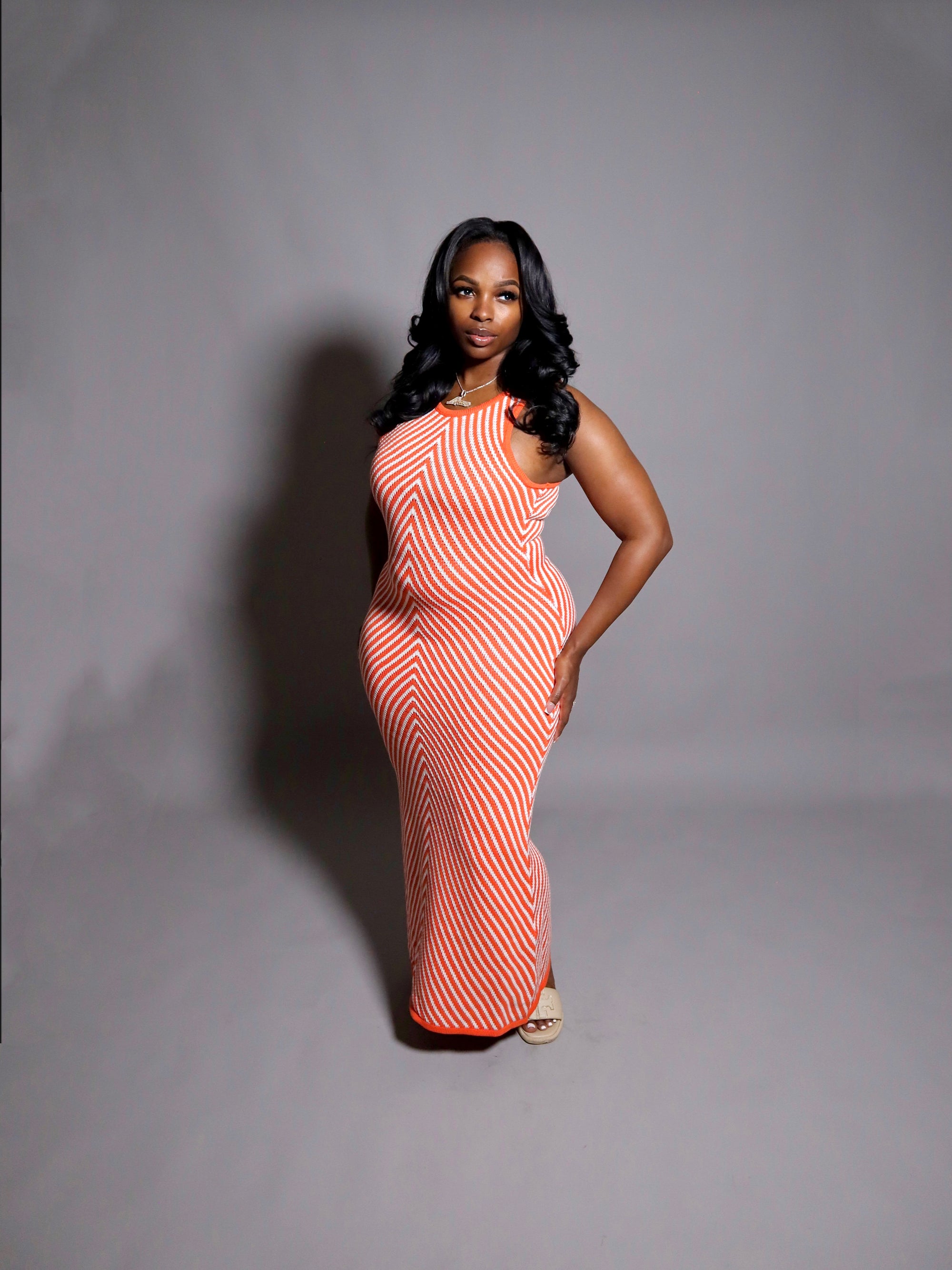 Skylar Sherbet Knit Maxi Dress