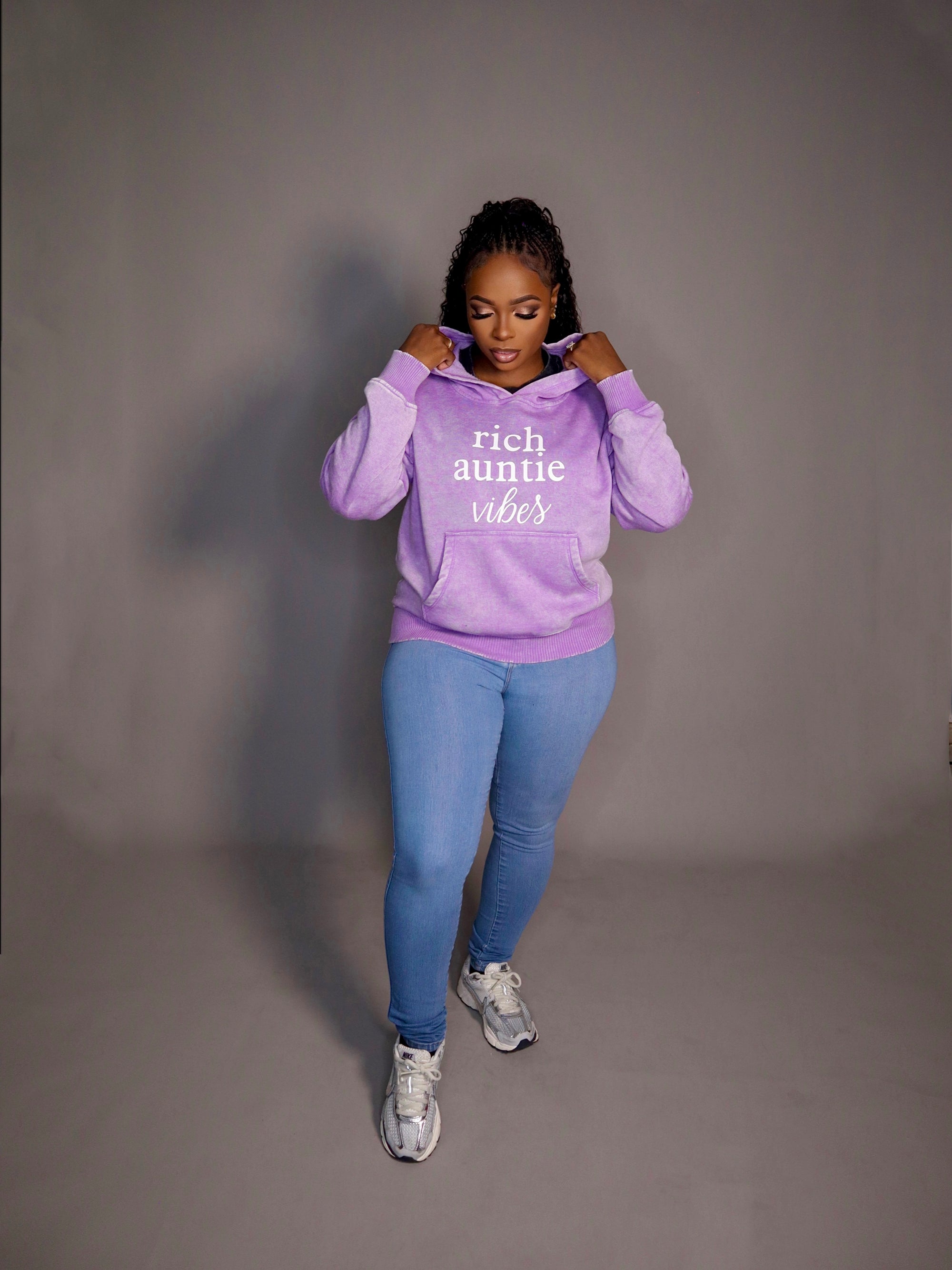 Rich Auntie Hoodie- Purple