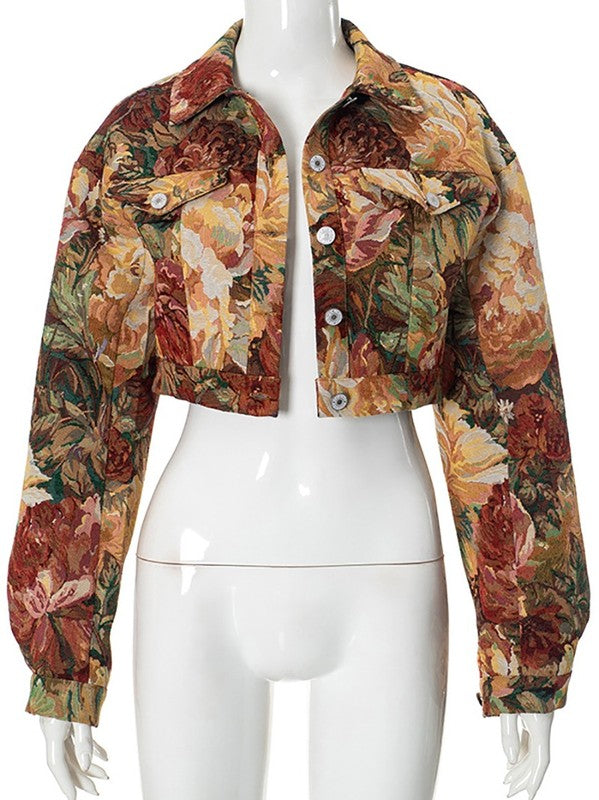 Fall Flowers Tapestry Jacket