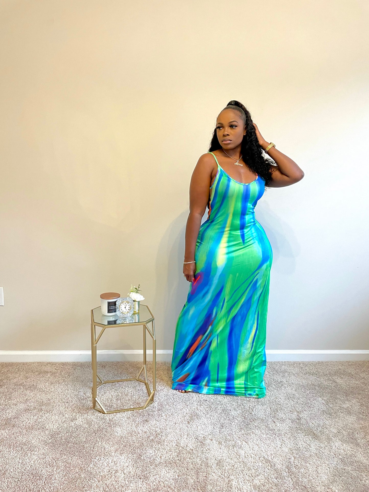 Water Color Maxi Dress