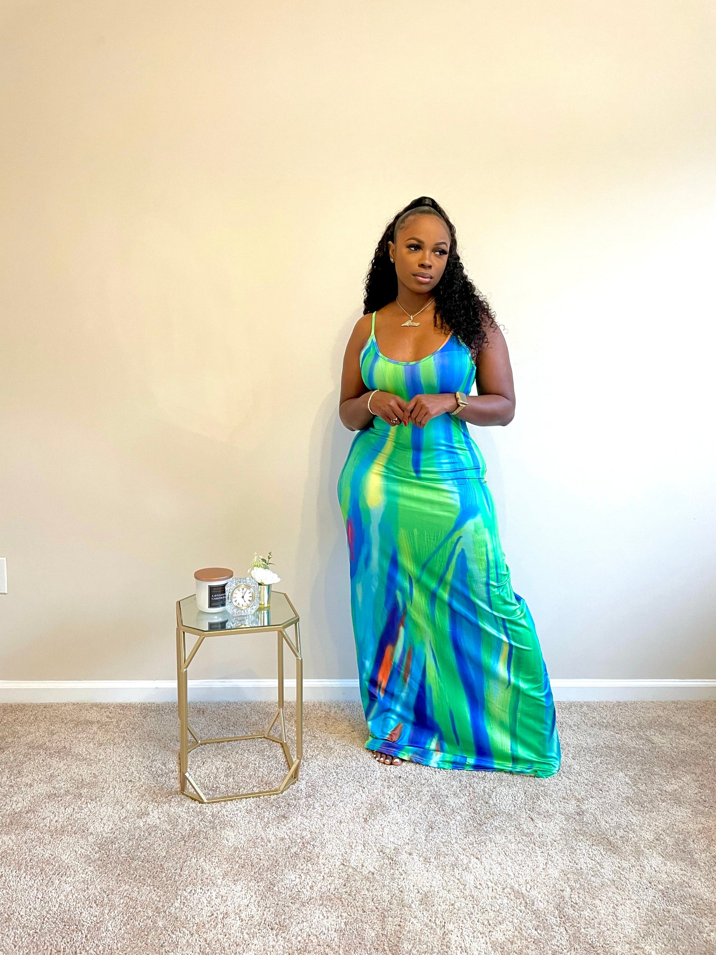 Water Color Maxi Dress