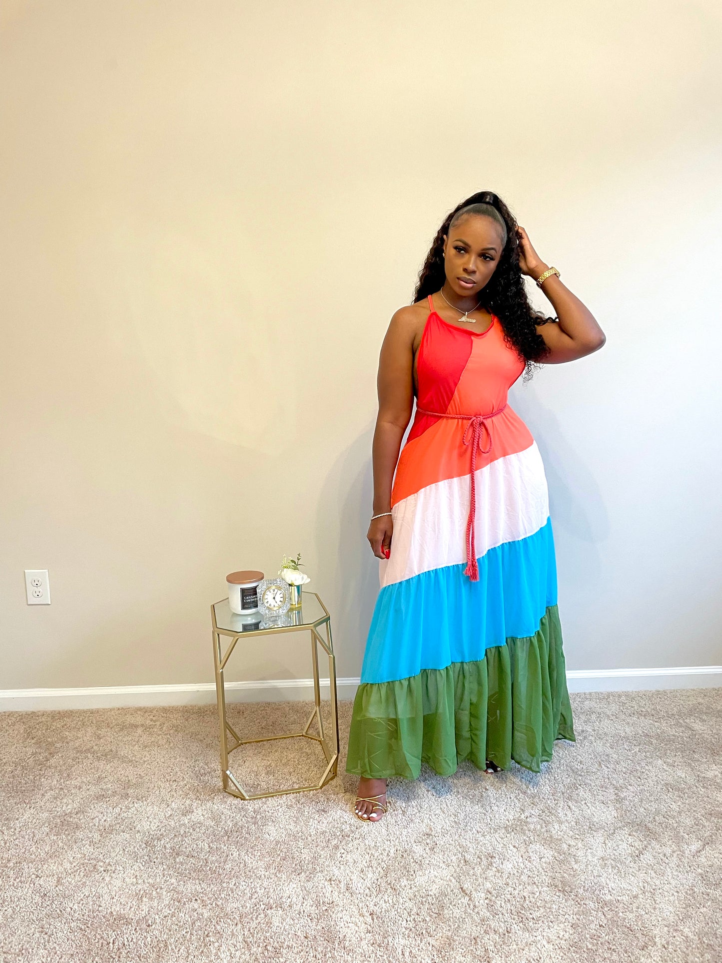 Kiss the Rainbow Maxi Dress The Contour Closet