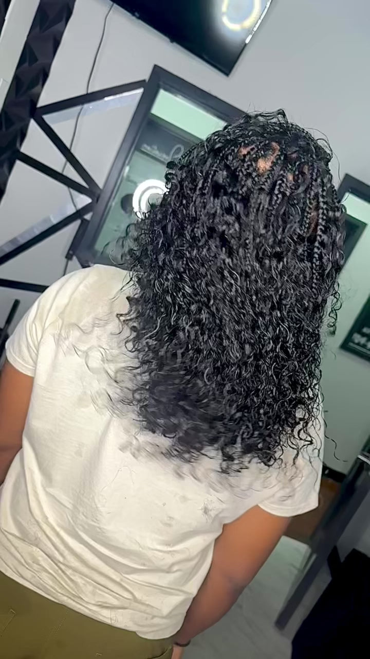 Human Bulk Burmese Curly Braiding Hair